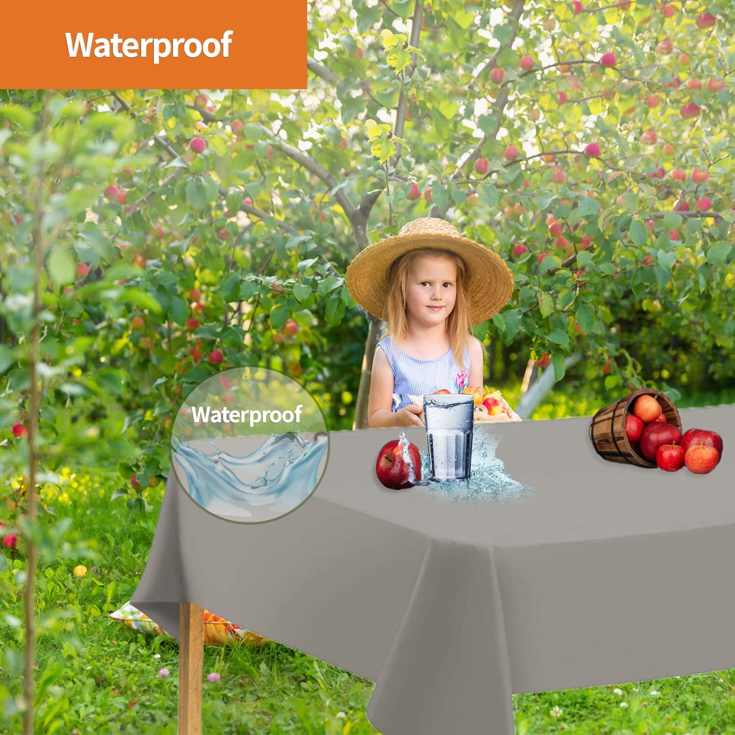 Silver Disposable Plastic Tablecloth 12-Pack
