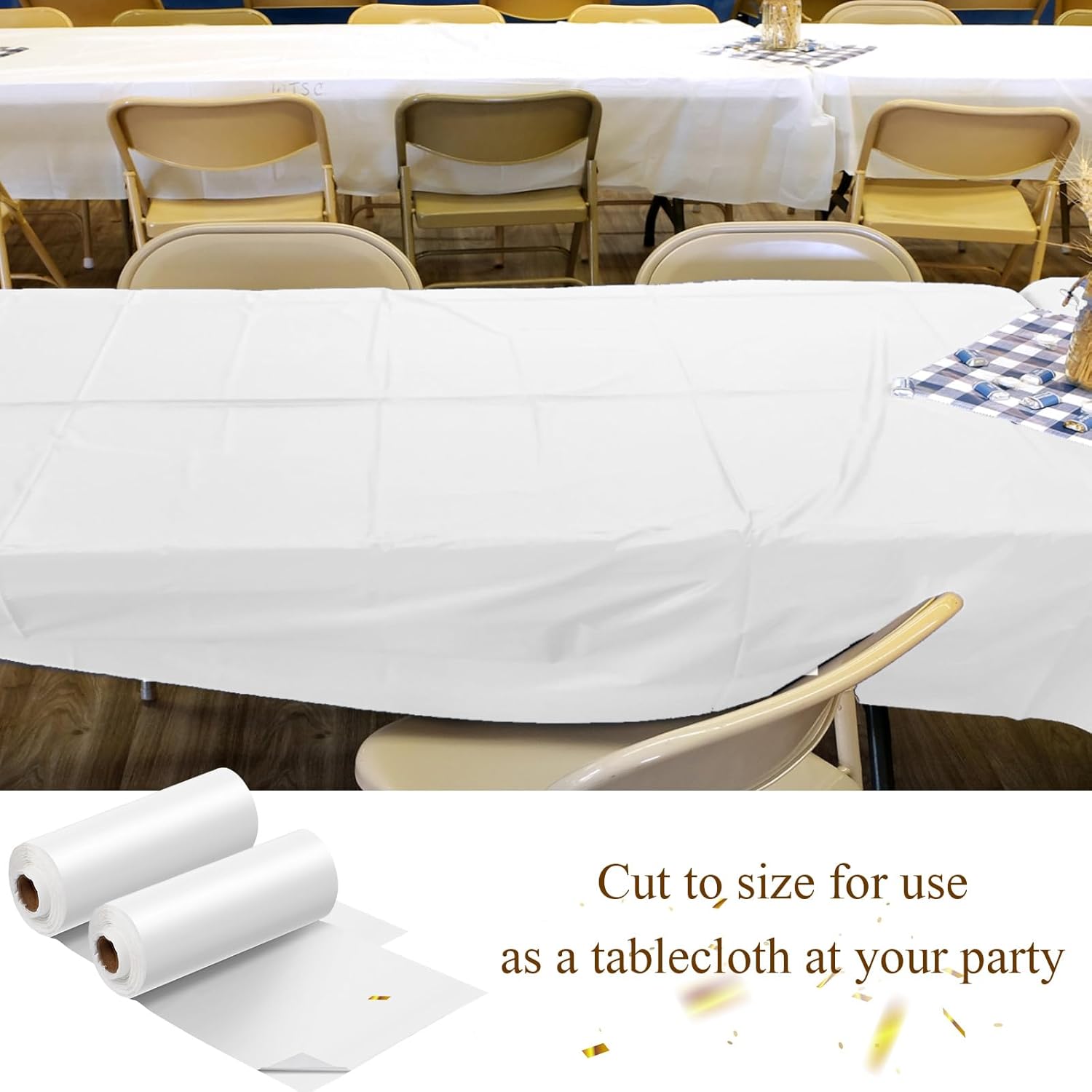 Moukeren 40 x 100 Plastic Tablecloth Roll
