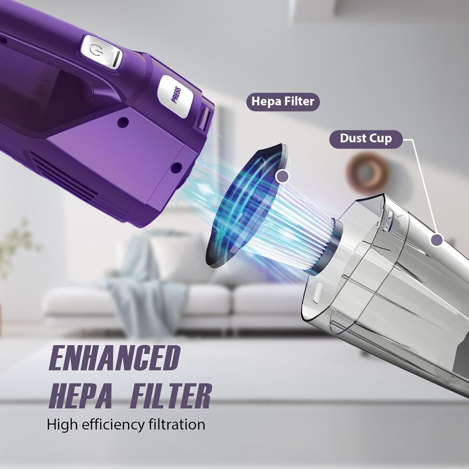 Bossdan Cordless Handheld Vacuum for Car Office Home Cleaning