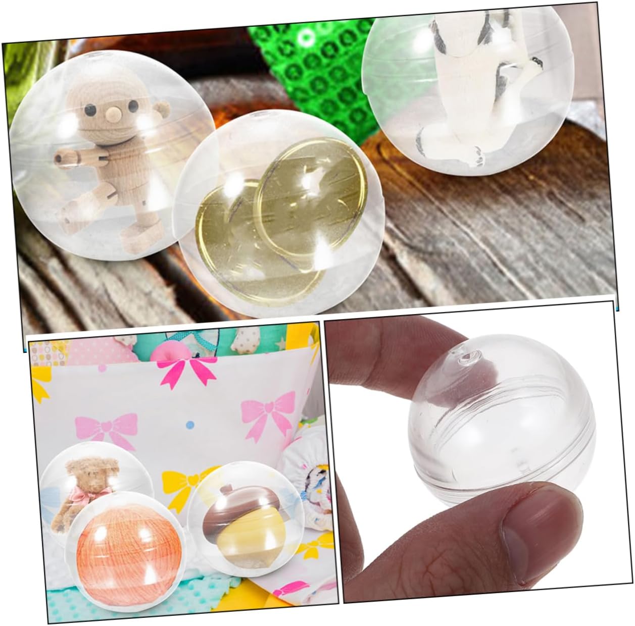 25pcs Clear Round Candy Storage Containers for Party Favors