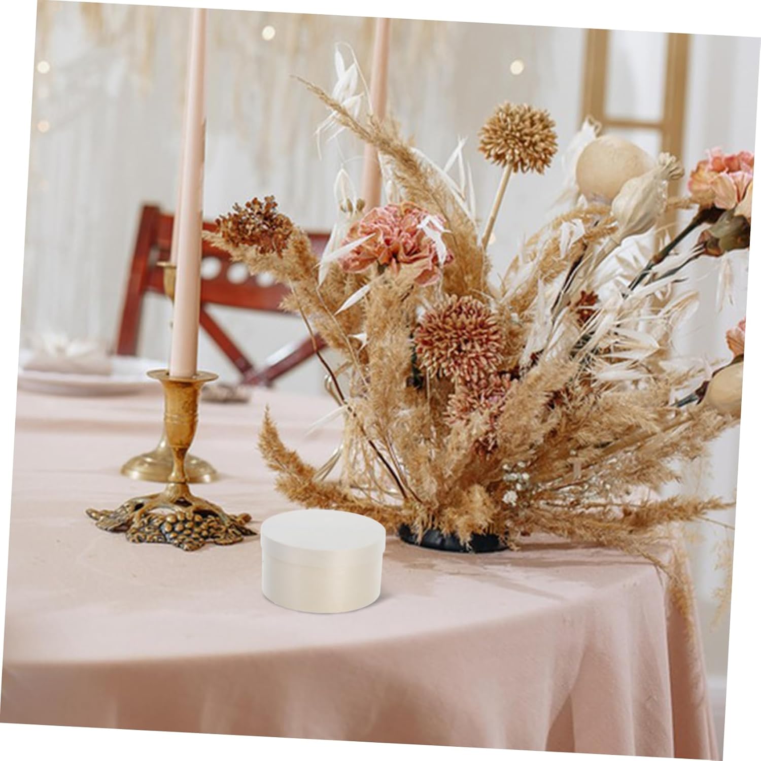 Healeved Round Wooden Box for Storage and Party Favors