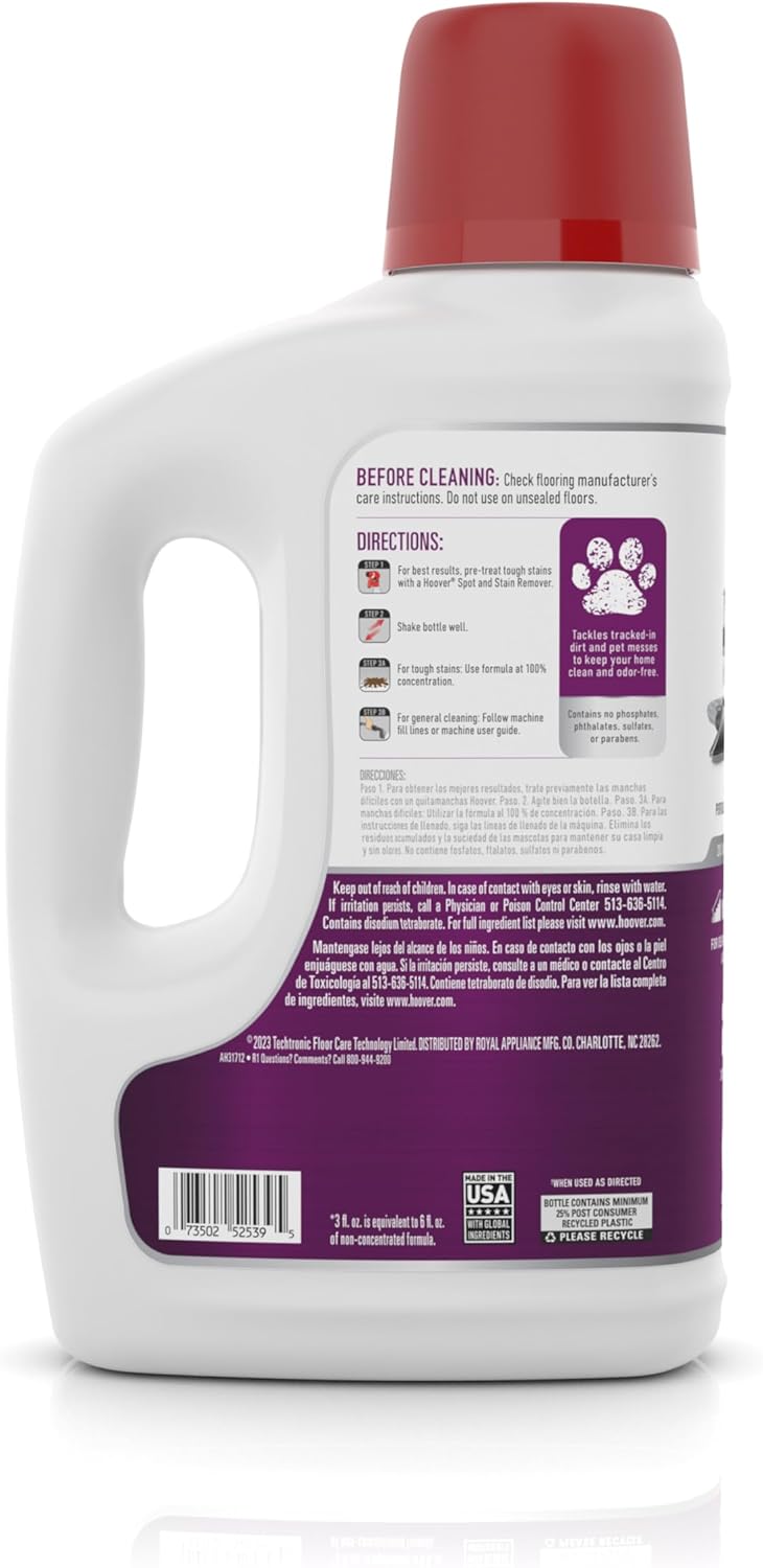 Hoover Pet Spot Cleaner Solution 64 oz Tropical Breeze