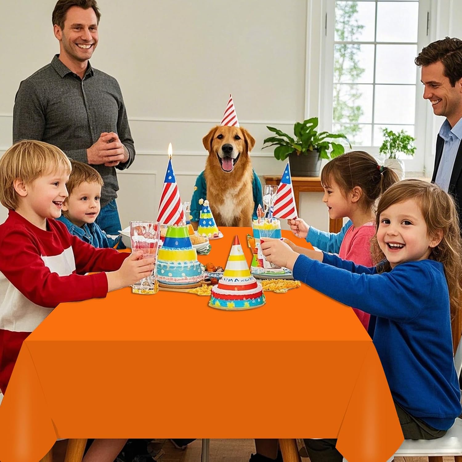 12 Pcs Puppy Dog Paw Print Color Plastic Tablecloths