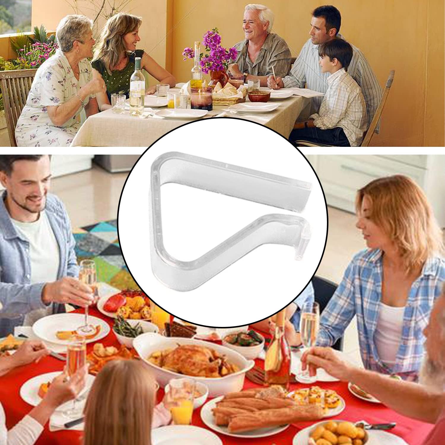48 Piece Clear Tablecloth Clips for Table Covering
