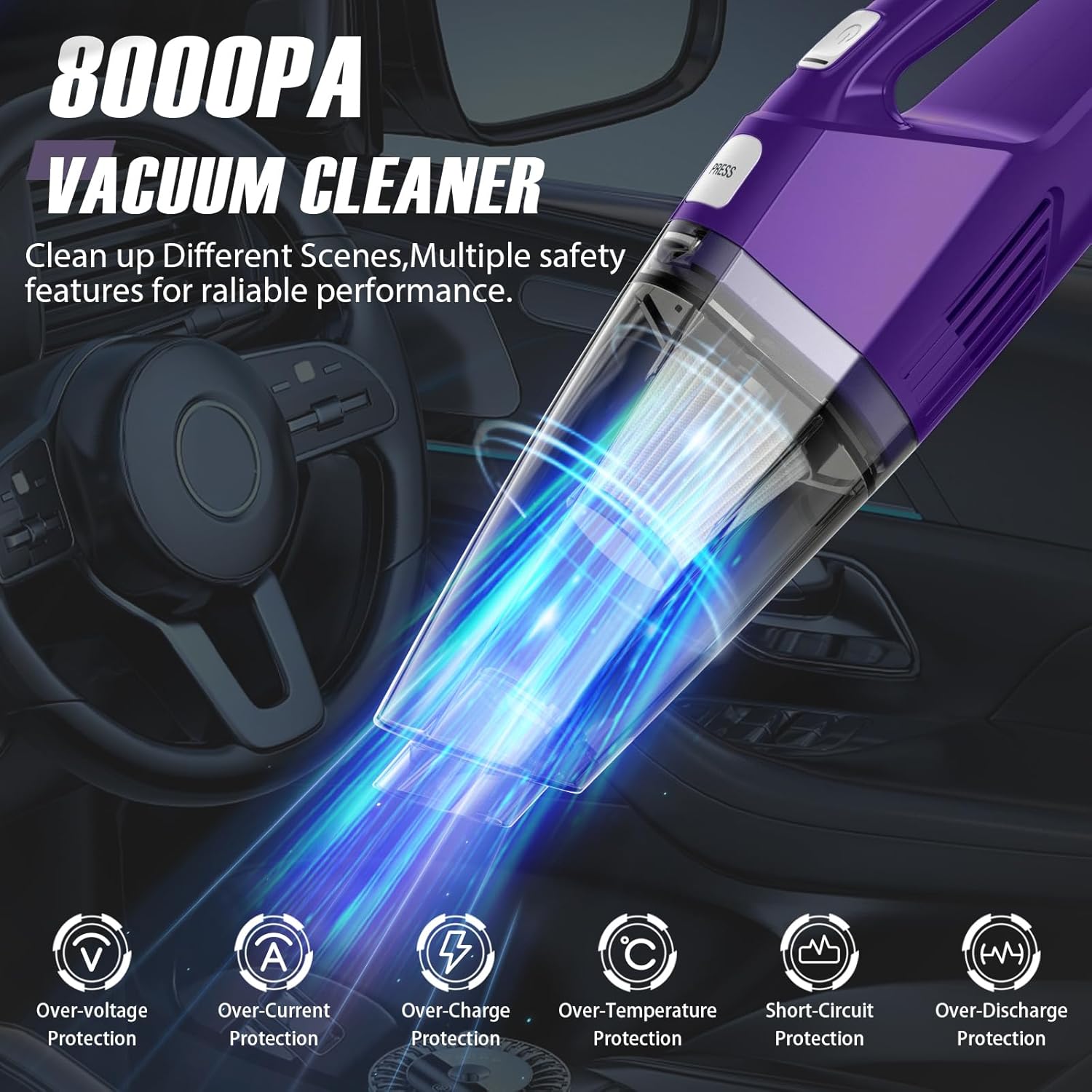 Bossdan Cordless Handheld Vacuum for Car Office Home Cleaning