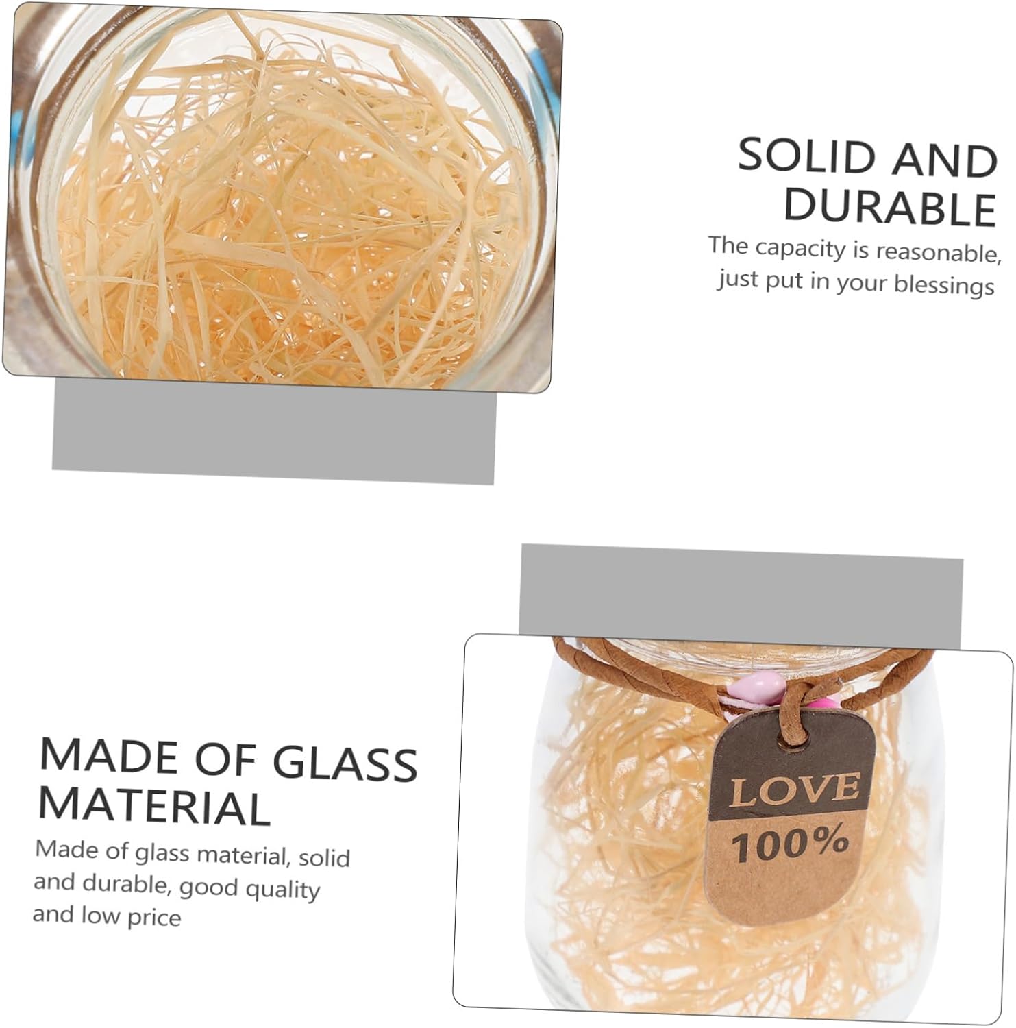 MAGICLULU 4pcs Colorful Glass Candy Bottles with Cork for Party