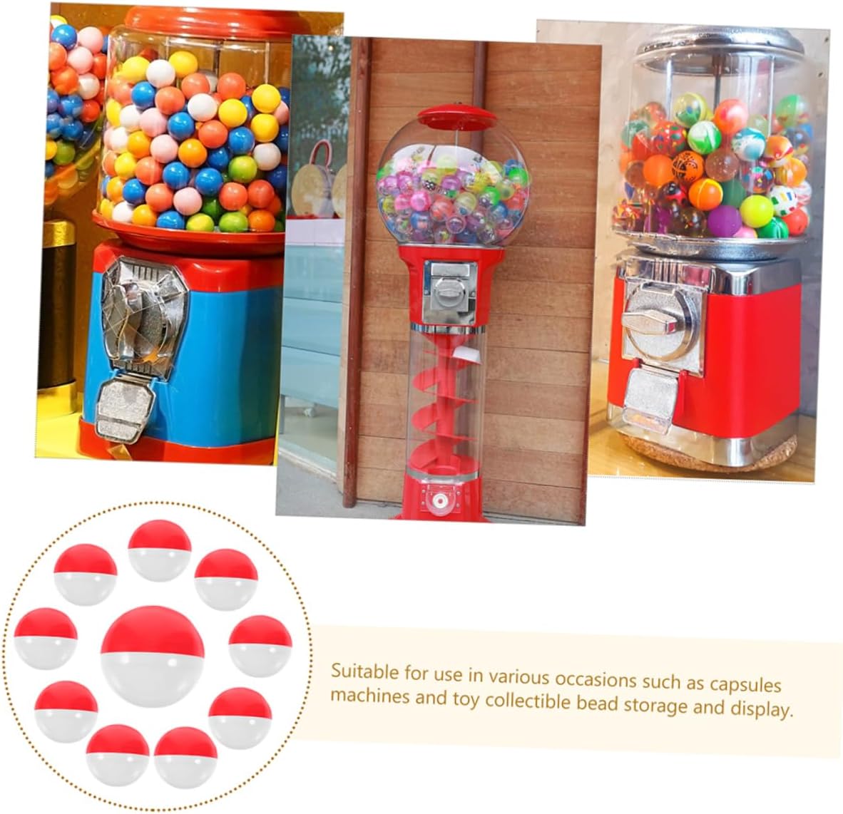 MAGICLULU 60PCS Fillable Plastic Balls for Vending Machines