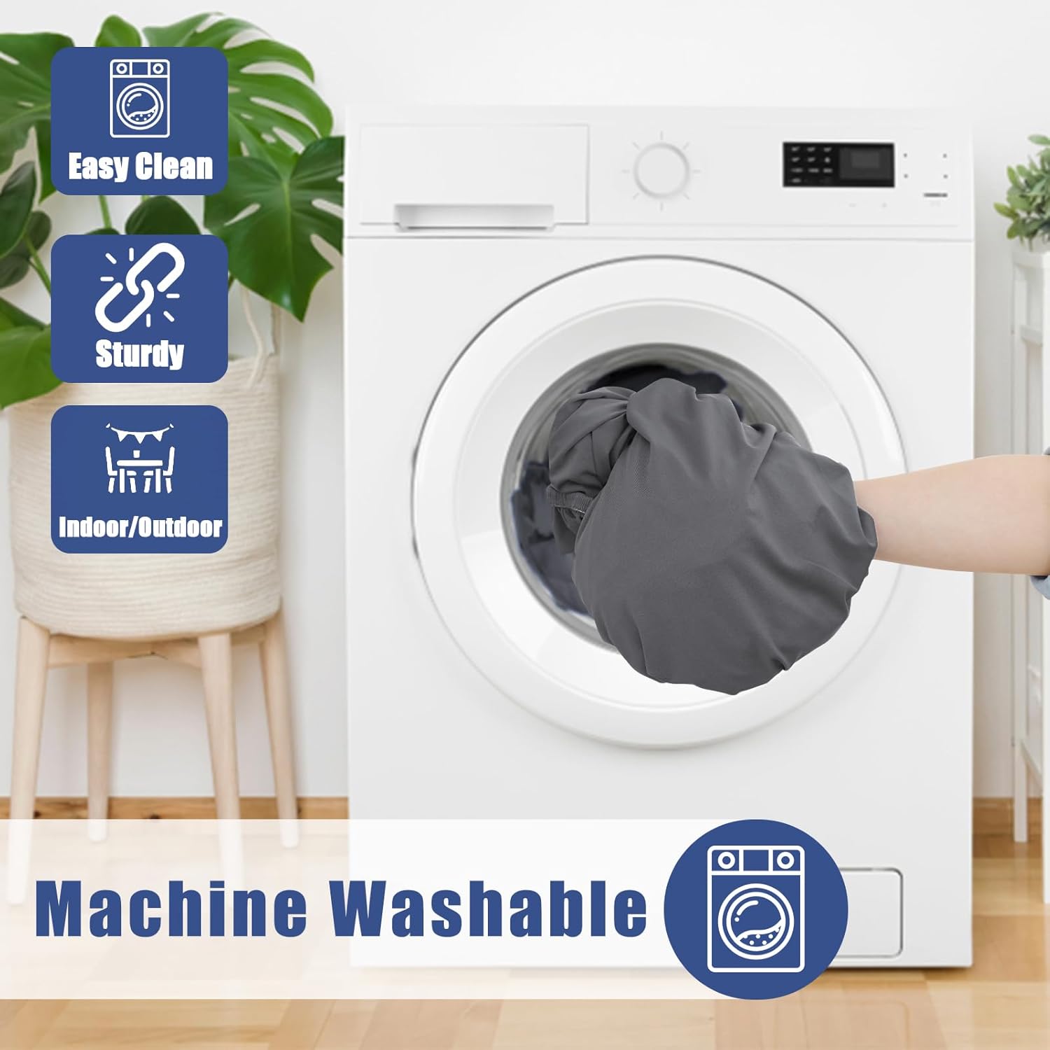 Moosfor Spandex Tablecloth 6 Pack Stretch Fit for 4 Foot Rectangle Tables Windproof and Waterproof for Outdoor Use