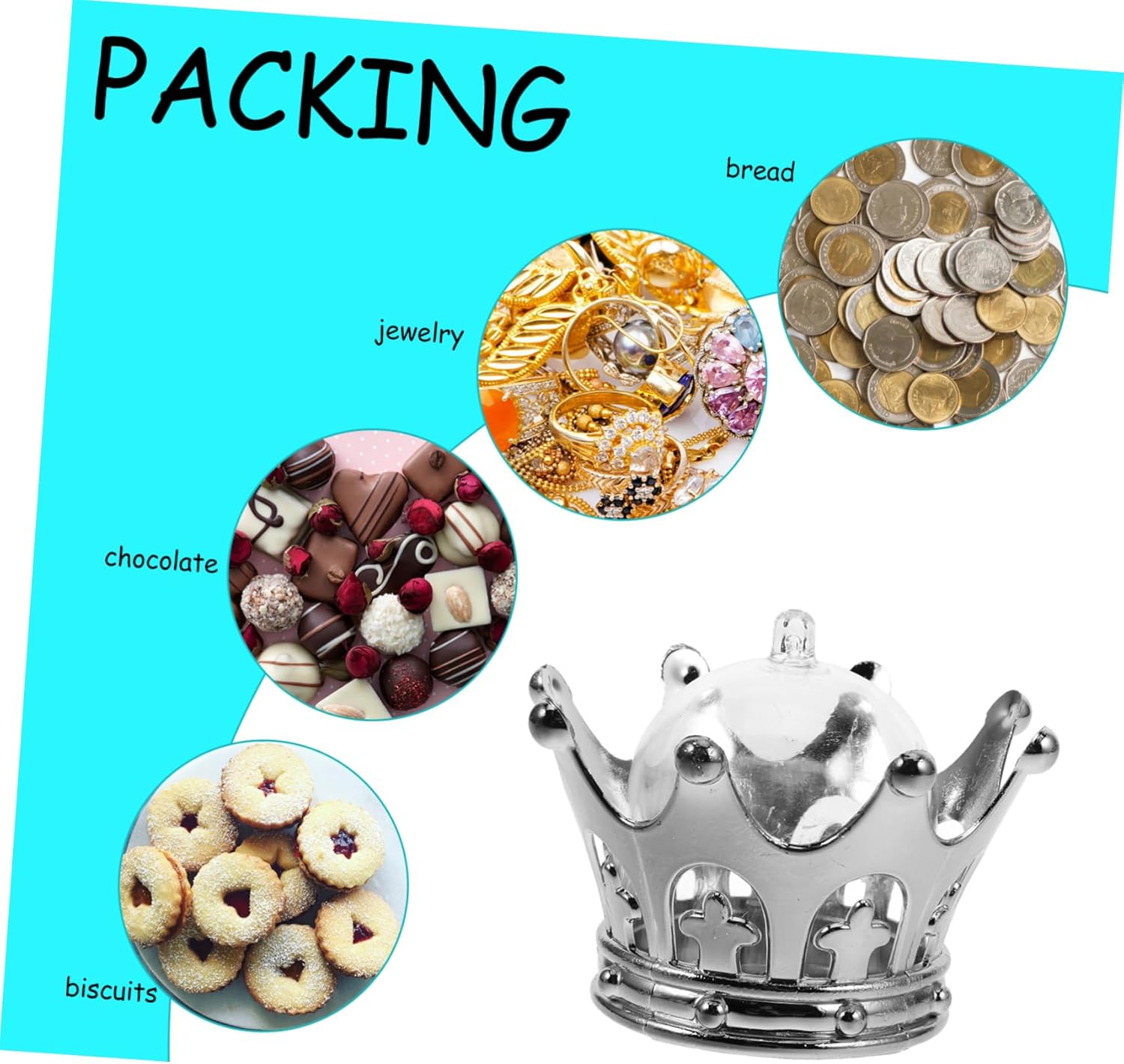 12pcs Fillable Silver Dome Crown Centerpieces for Weddings and Parties