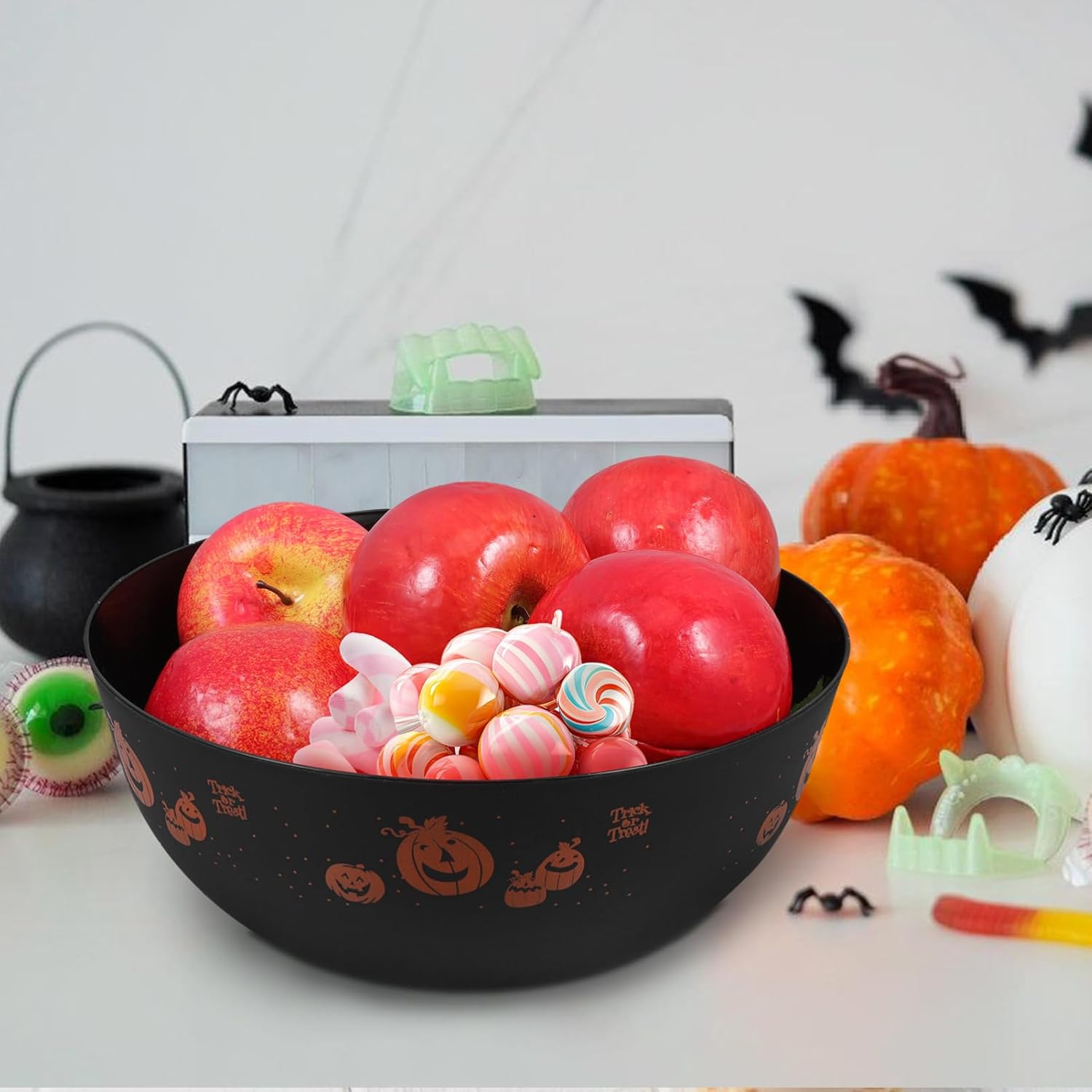 Halloween Candy Bowl Black Plastic