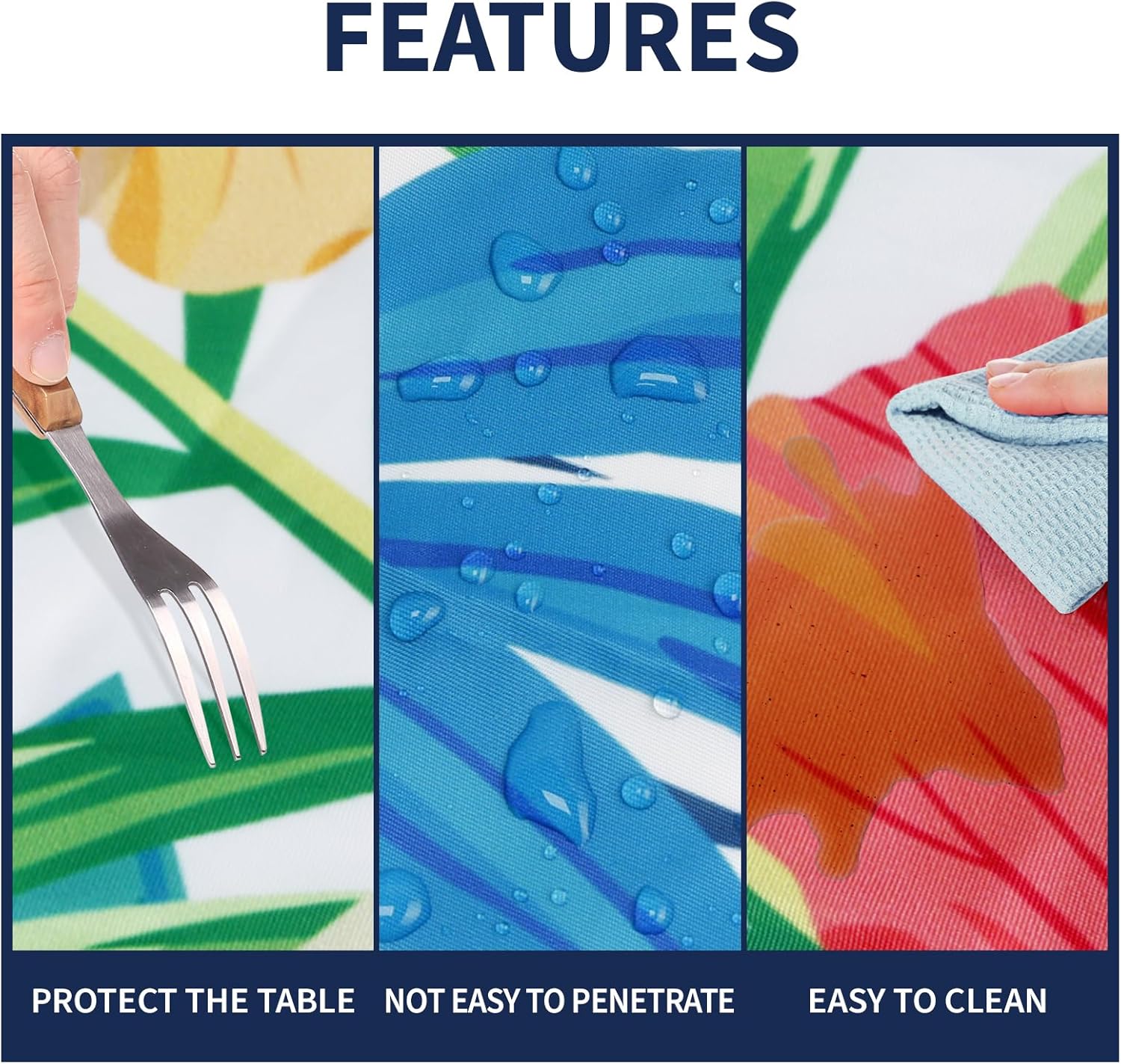 Round Fitted Tablecloth with Elastic Design for Outdoor Use