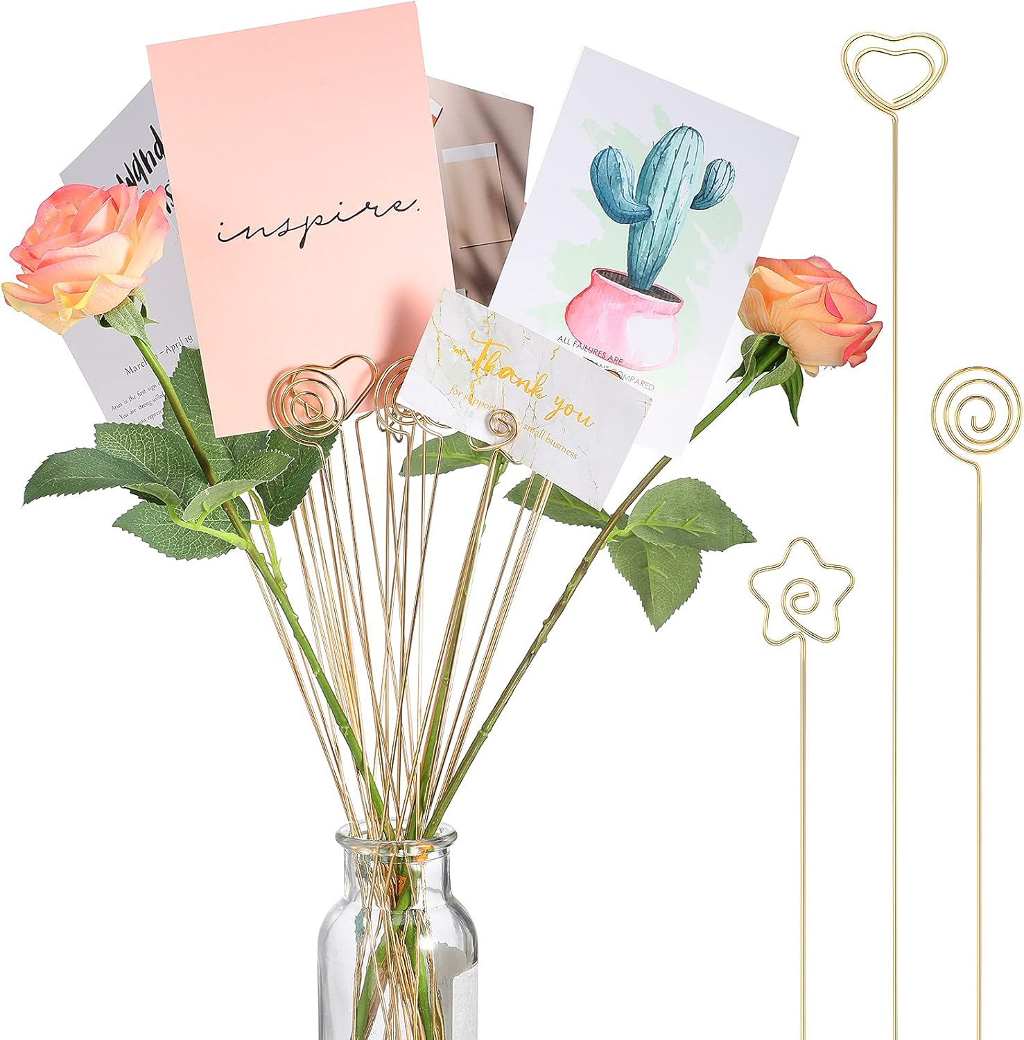 Sunnyray 30pcs Metal Wire Floral Picks Place Card Holders