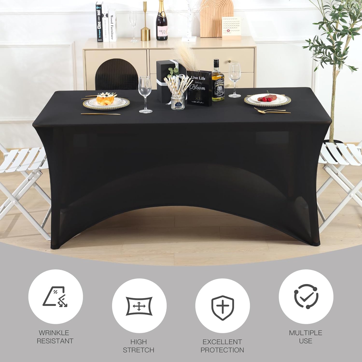 Fixwal 6 Pack Table Covers for 6FT Tables
