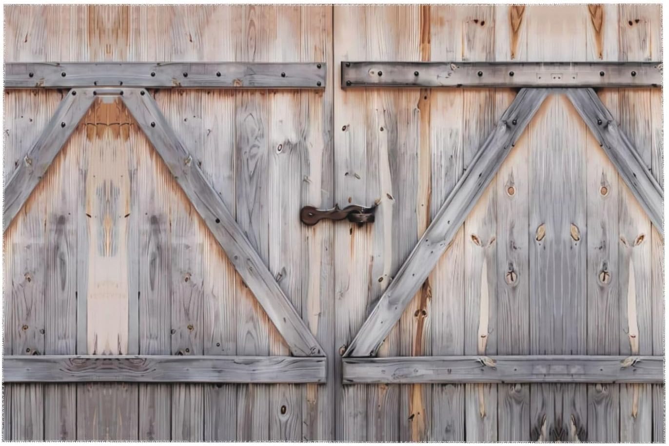 Country Barn Wood Door Print Tablecloth - Classic Decor for Dining Tables