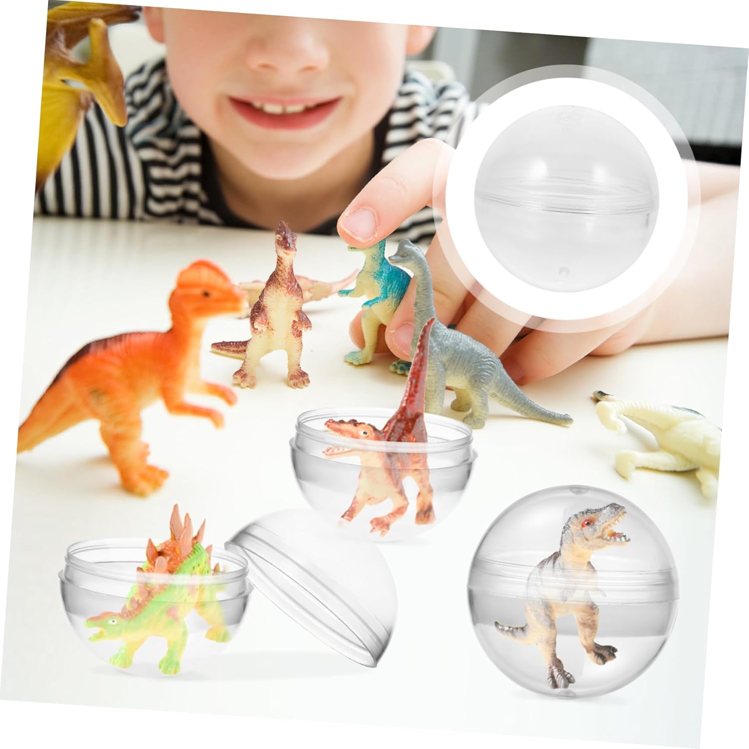 30pcs Transparent Round Capsules for Party Favors and Candy Packaging
