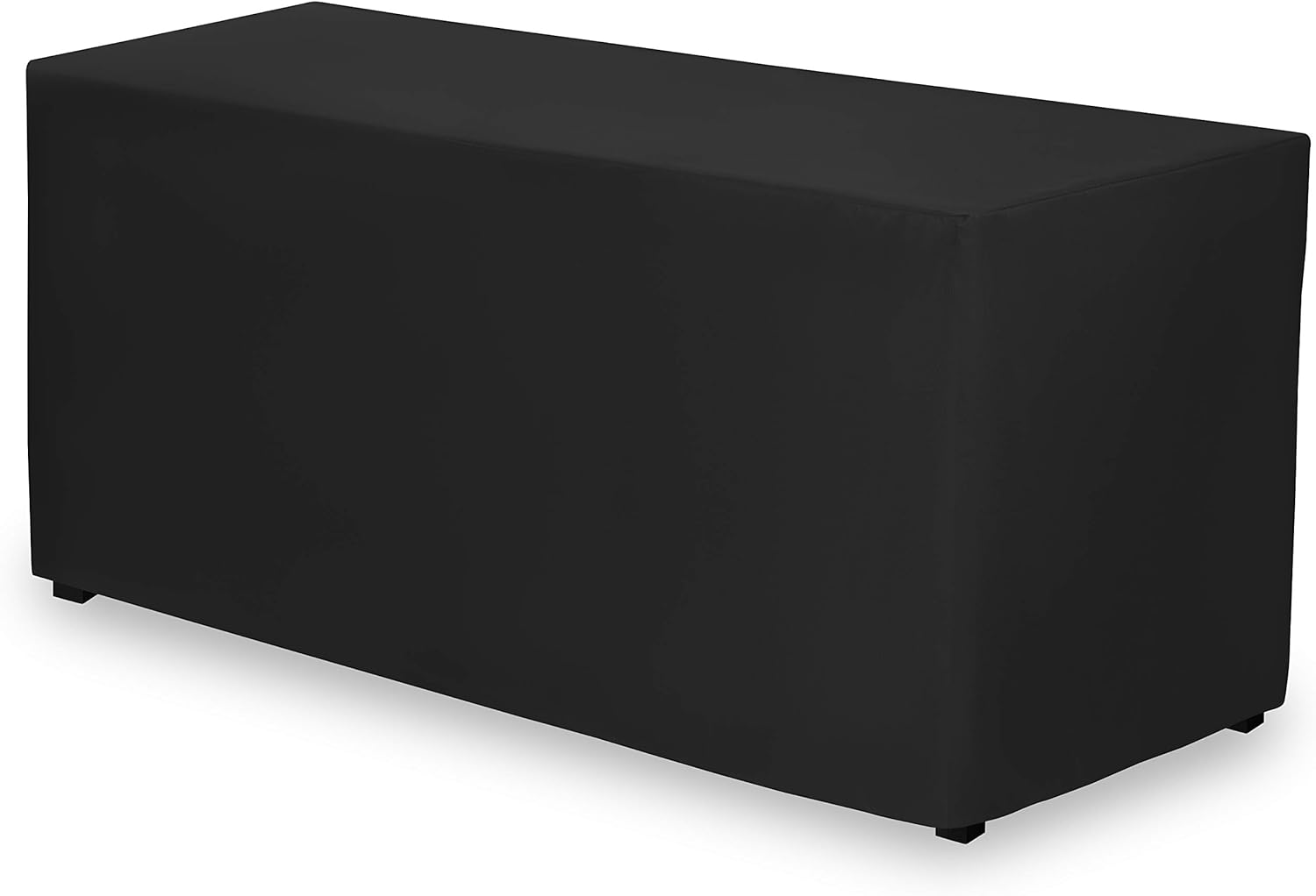 Gee Di Moda Fitted Tablecloth - 72x30 Inch Black for 6 Ft Table