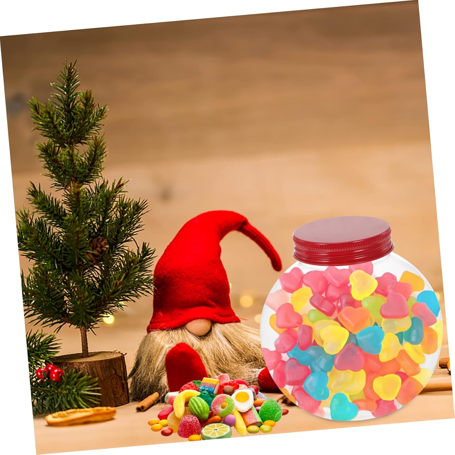 STOBOK 5pcs Christmas Candy Jars with Sealing Lids