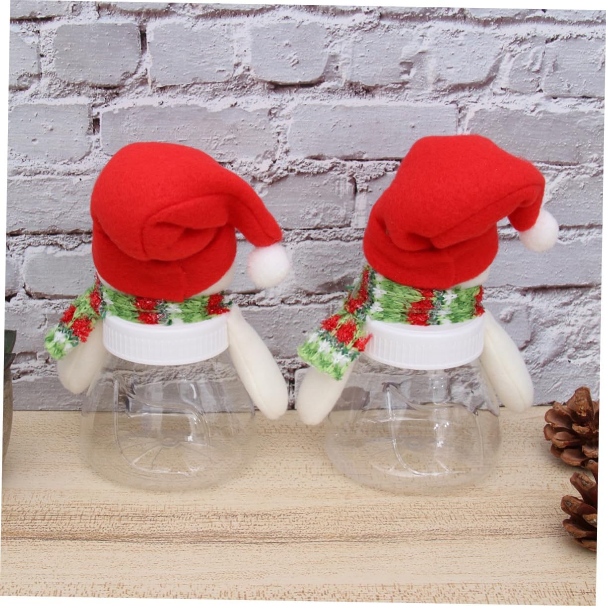 5Pcs Snowman Candy Jars with Lids for Christmas Decor