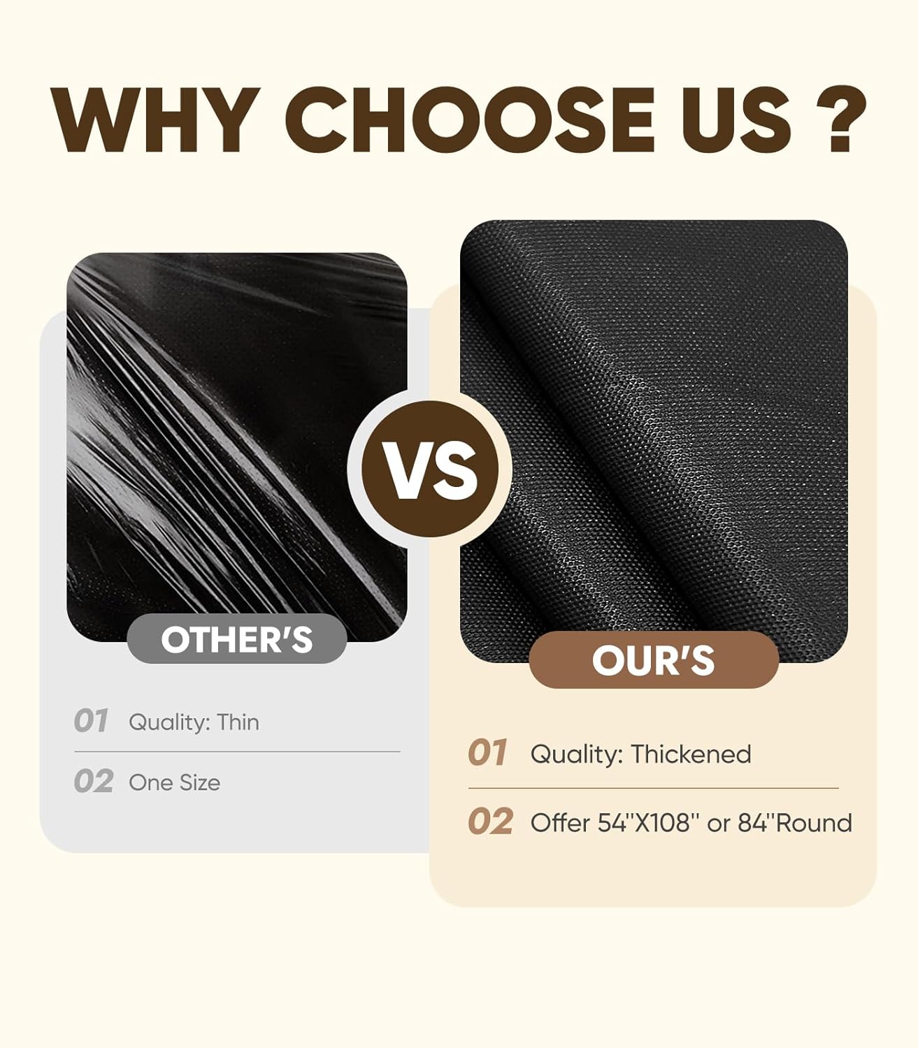 Layiexre Black Disposable Table Cloth 2-Pack