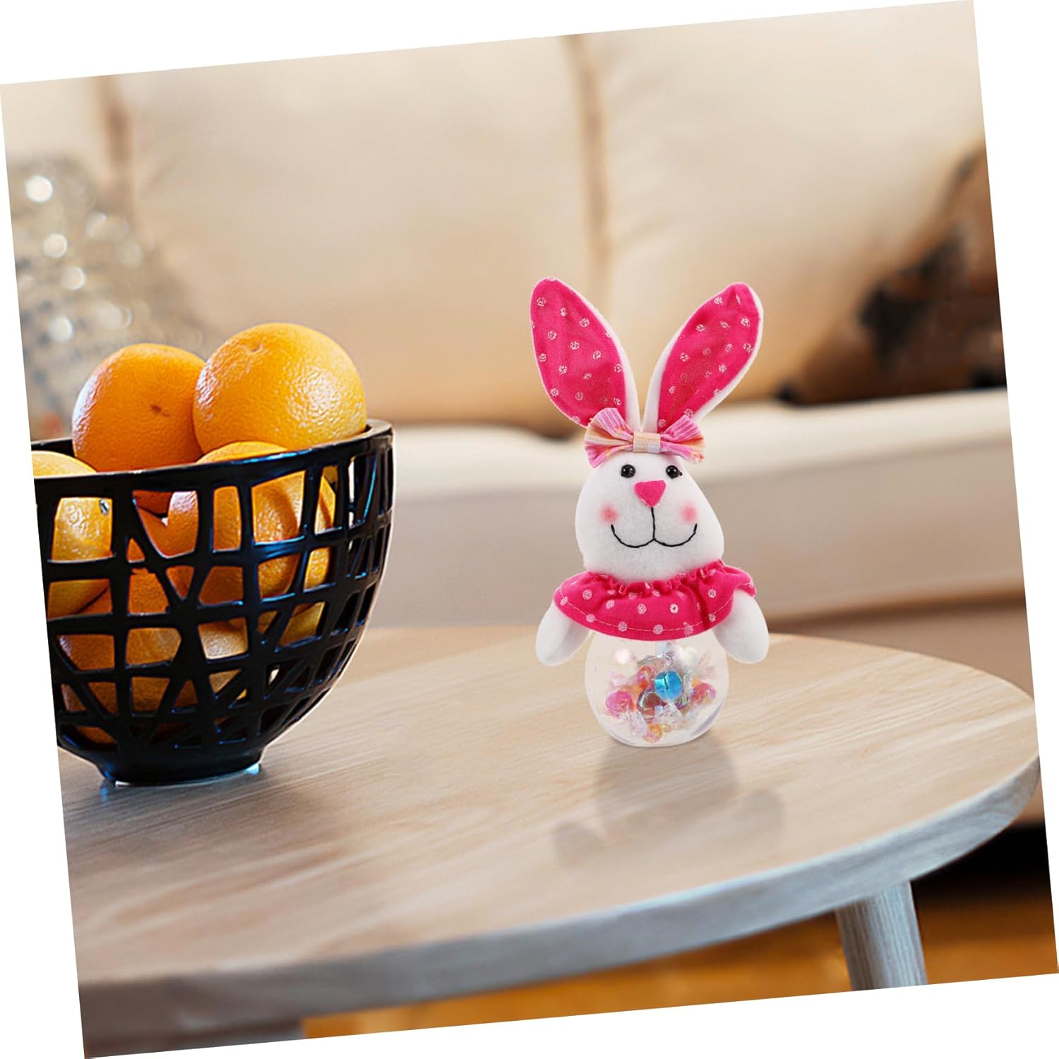 Kisangel Easter Bunny Candy Jar with Airtight Lid
