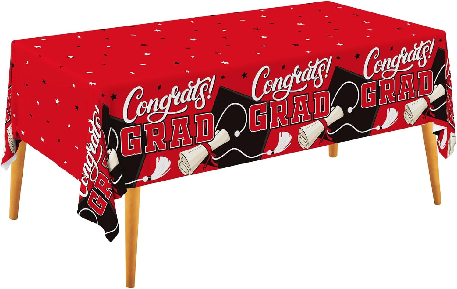 Gatherfun Graduation Decorations 2025 Kit 2 Pcs Red Tablecovers
