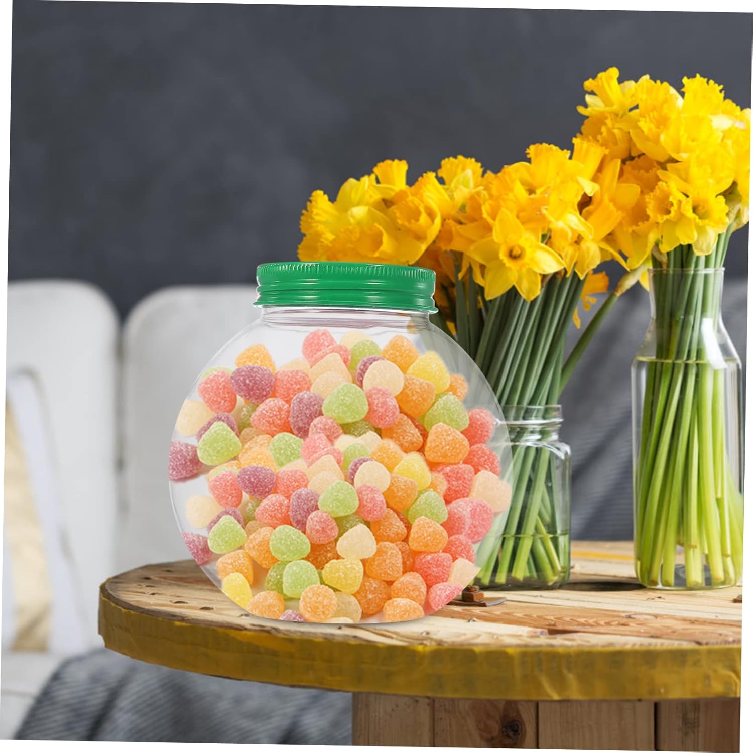 DOITOOL 5pcs Christmas Shaped Candy Jars with Sealing Lids