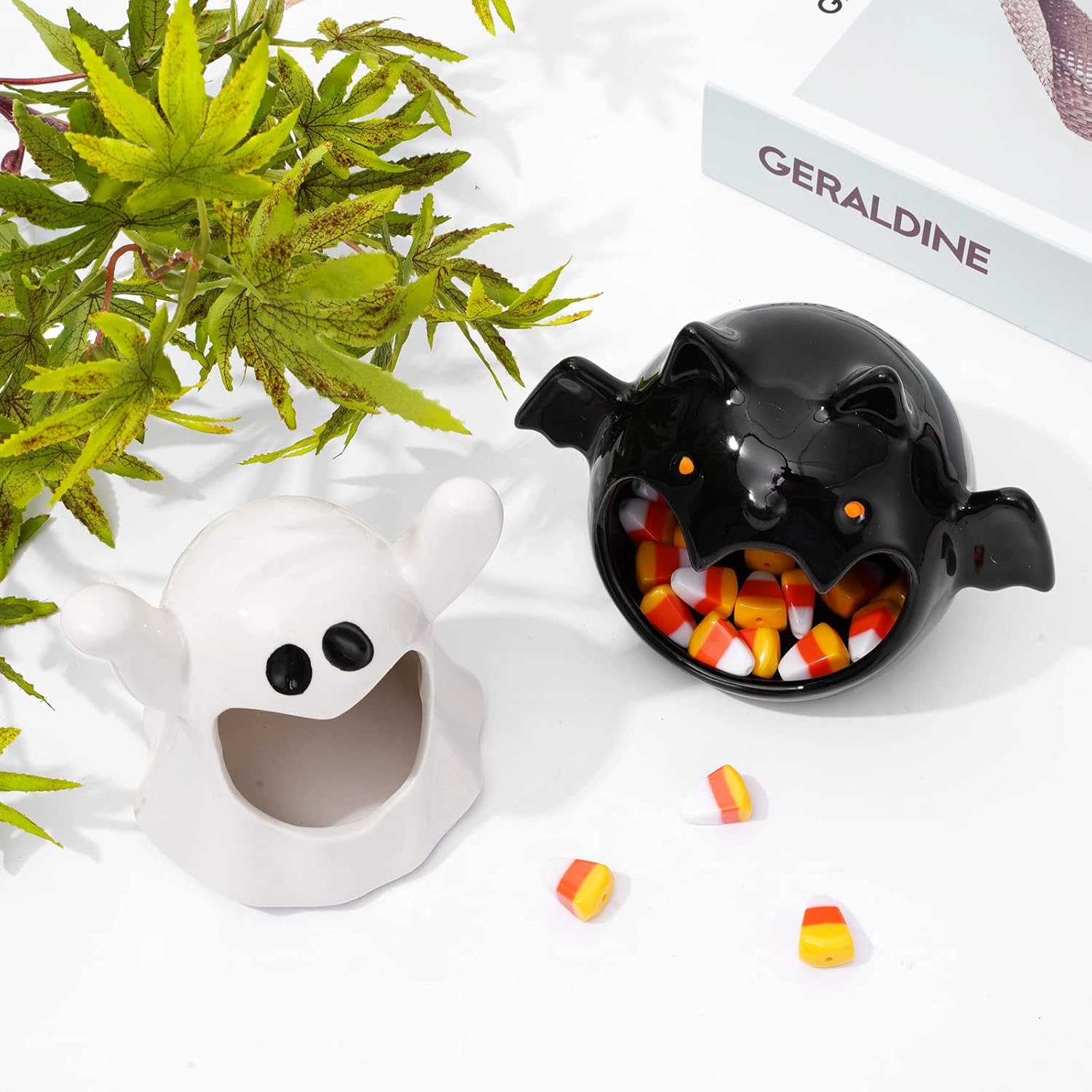 Whaline 2Pcs Halloween Candy Dish Holder