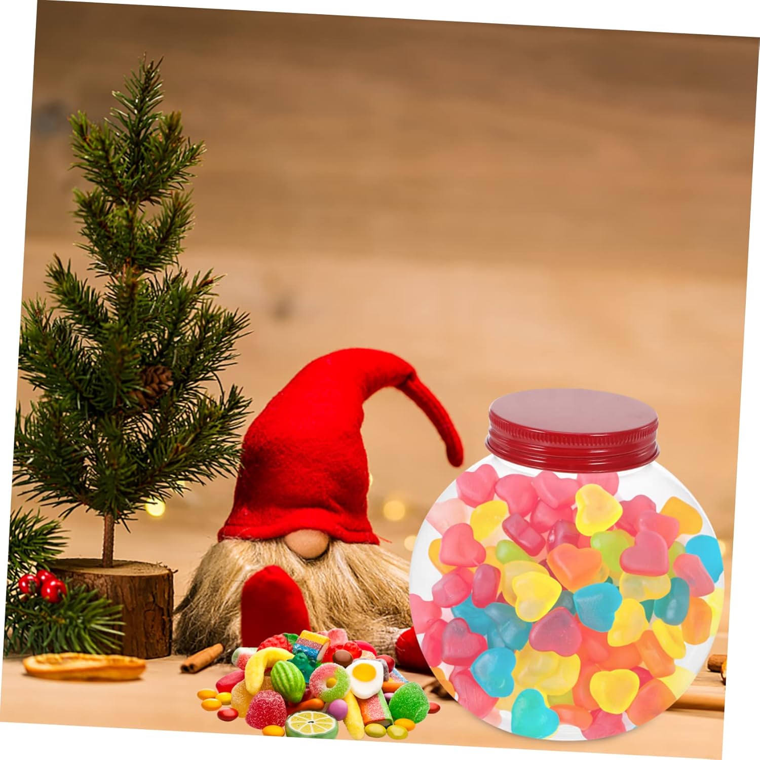 5pcs Shaped Candy Jars for Christmas Parties and Celebrations