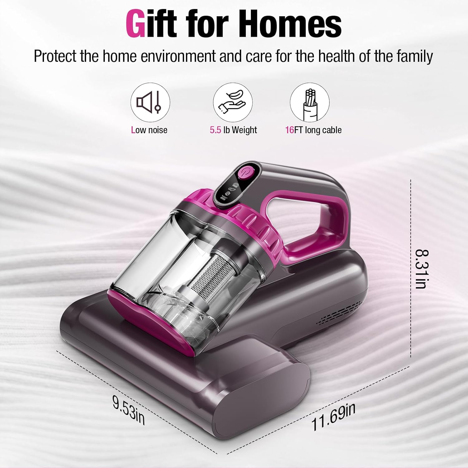 BYHUME Mattress Vacuum Cleaner with UV-C Light