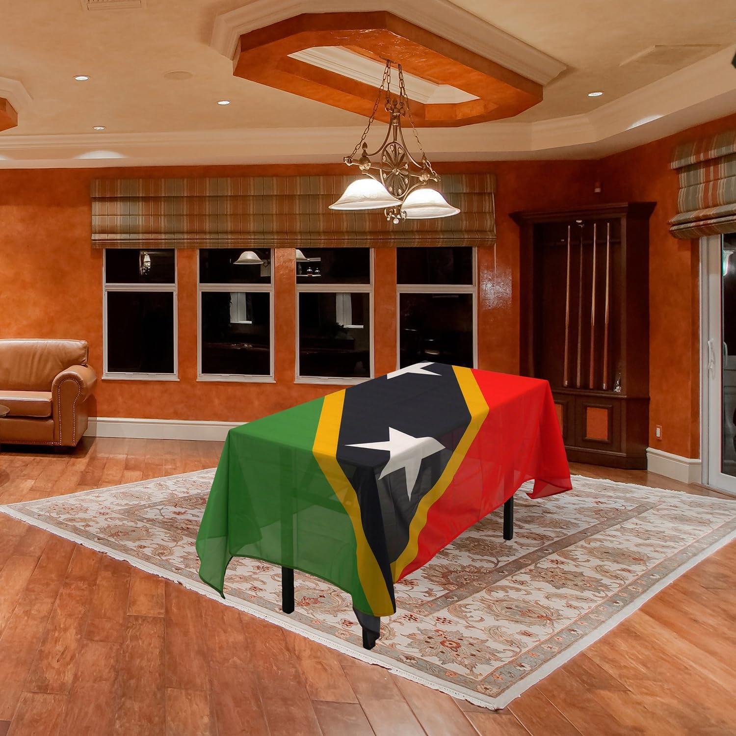 MSFHHA Rectangular Tablecloth with Saint Kitts Flag 59x83 Inches