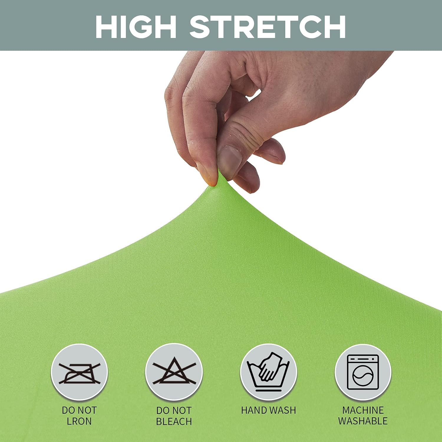 CWK 6FT Waterproof Stretch Spandex Table Cover - Light Green