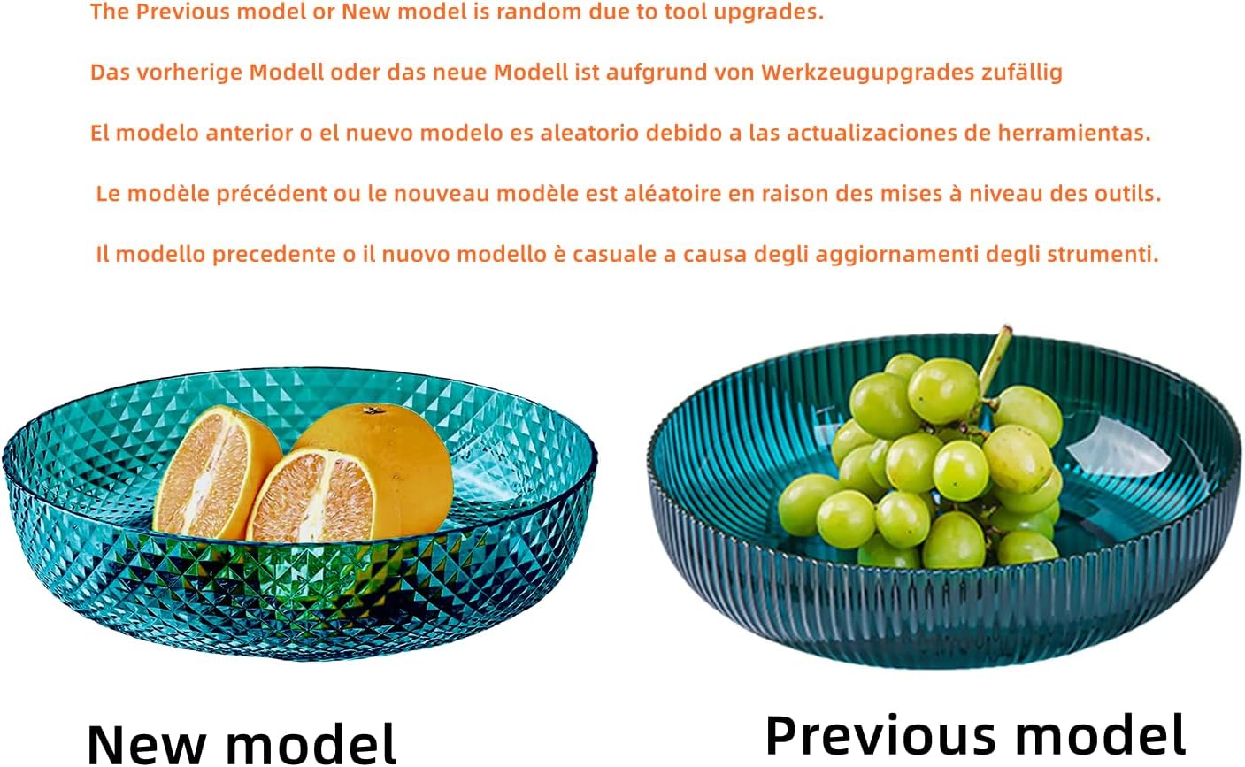 Zcooooool Fruit Bowl Stylish Food Grade Plastic Durable Fruit Basket
