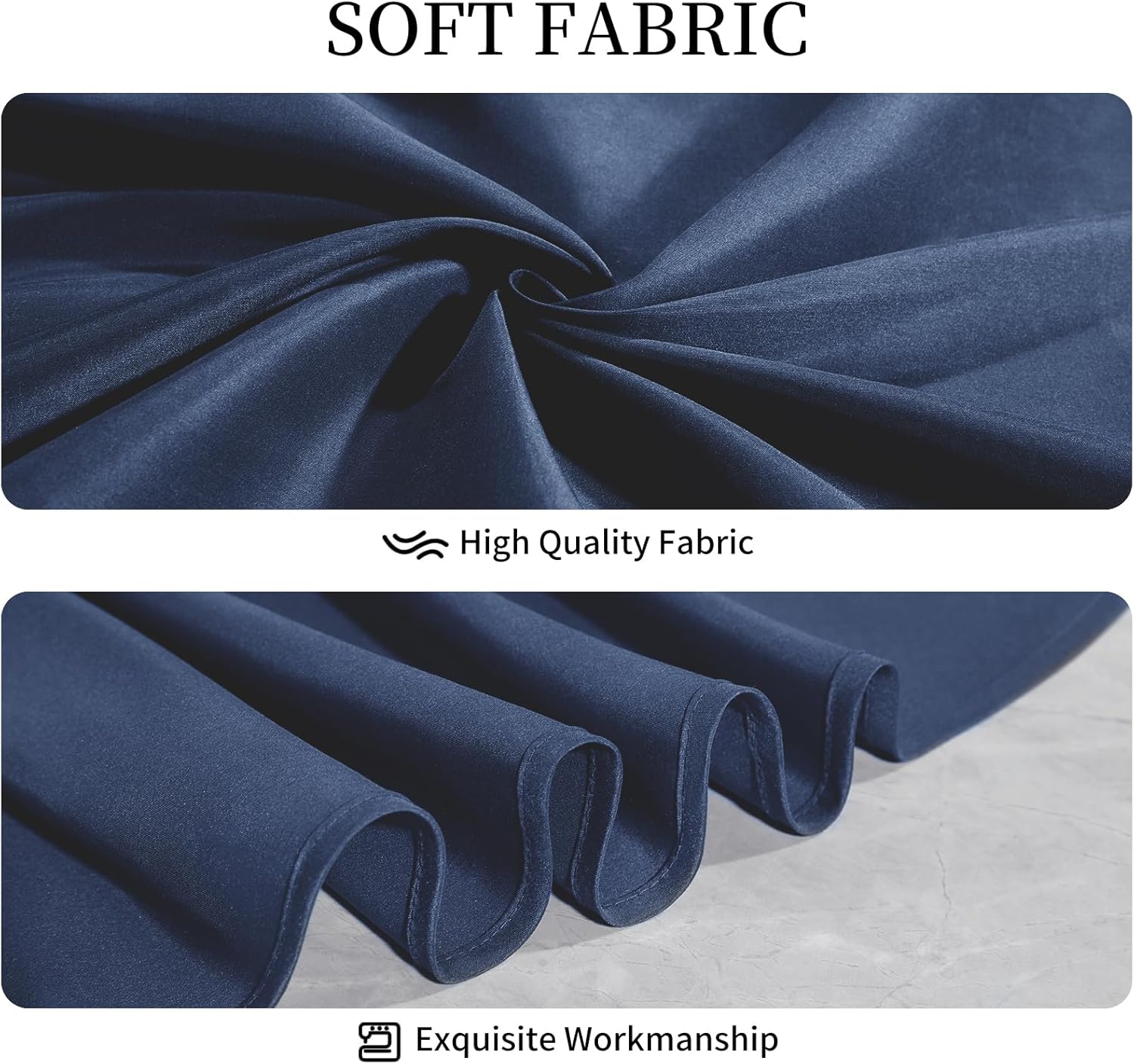 Easy-Going 6 Pack Navy Tablecloths 60x102 Inch