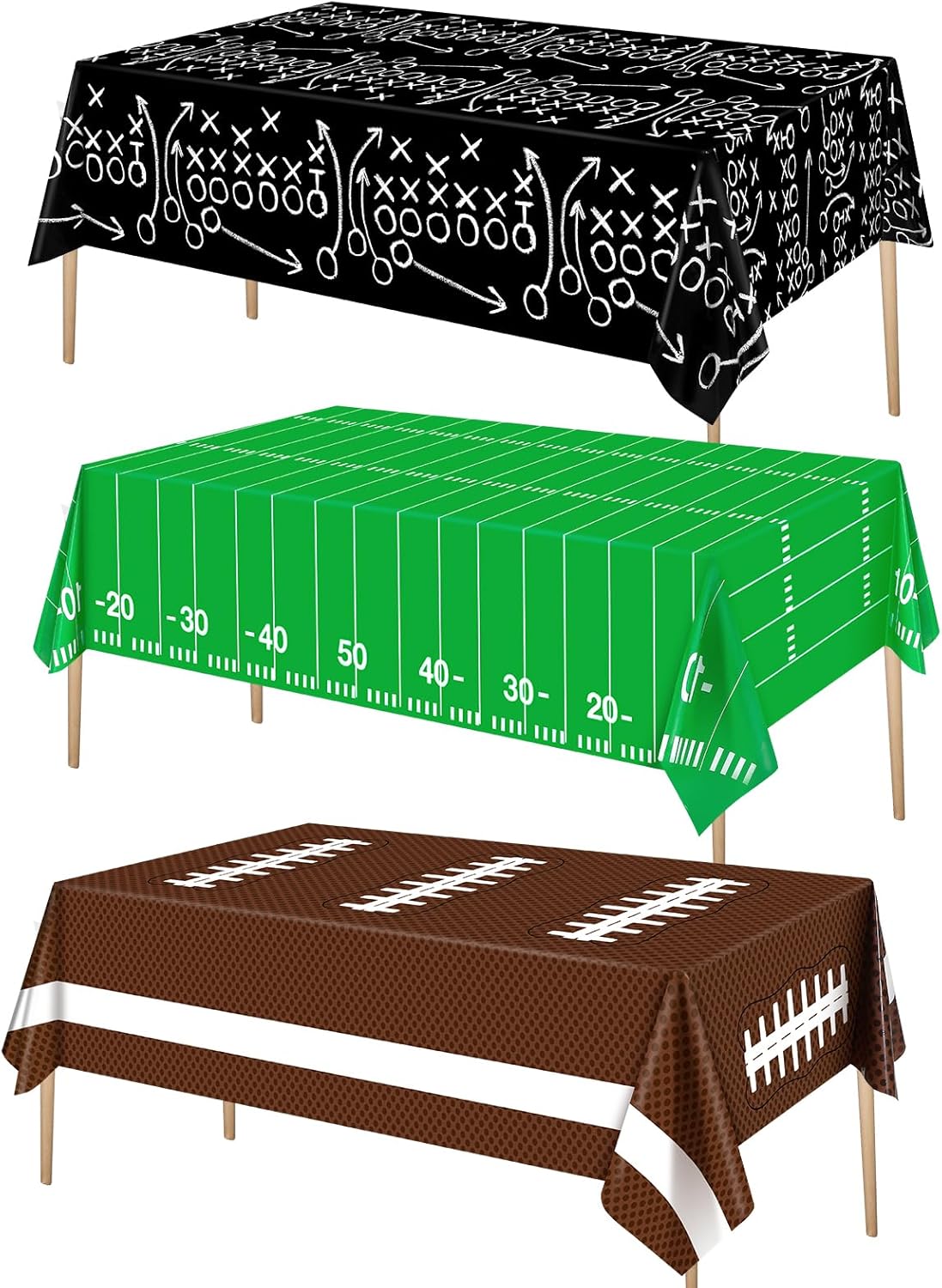 Esjay Football Tablecloths 3 Pack 54x72