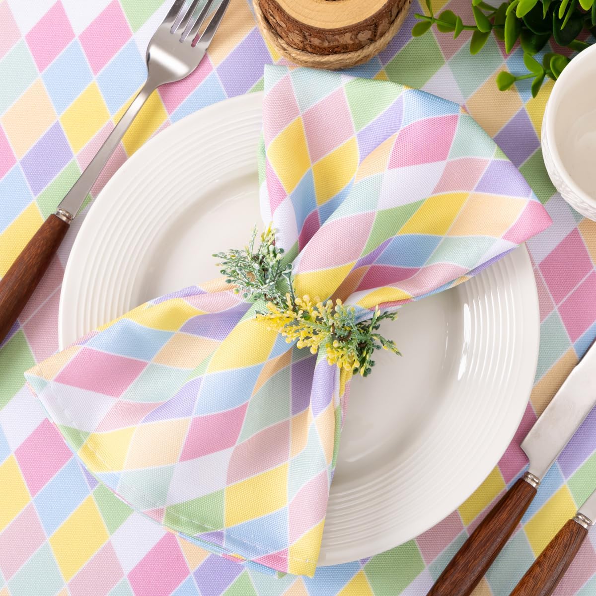 Socomi Easter Spring Cloth Napkins Set of 6