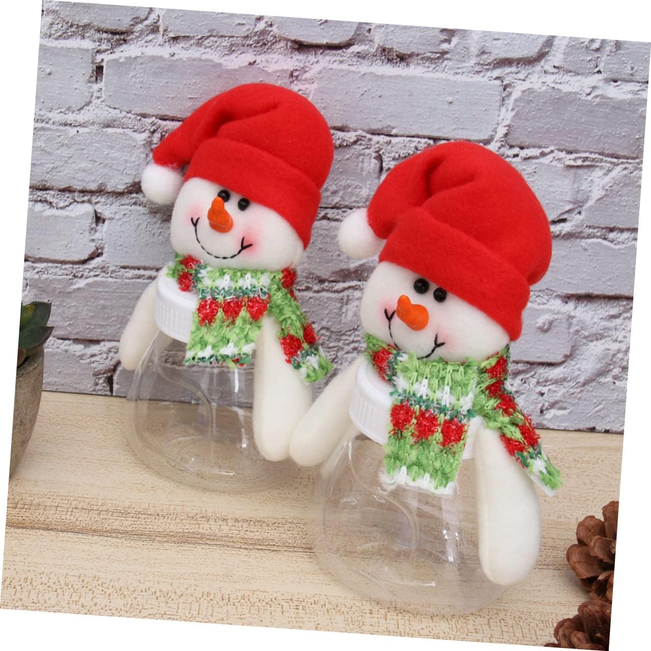 VALICLUD 5Pcs Snowman Candy Jars for Christmas Decor and Treat Storage