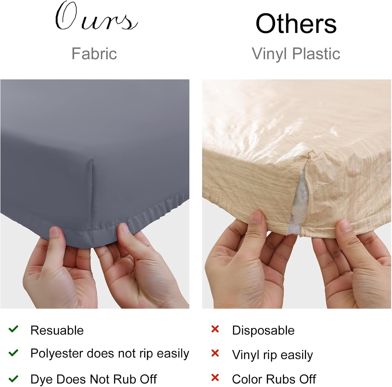 Homing 4 Packs 6 Foot Rectangle Table Cloth - Waterproof Elastic Windproof Washable