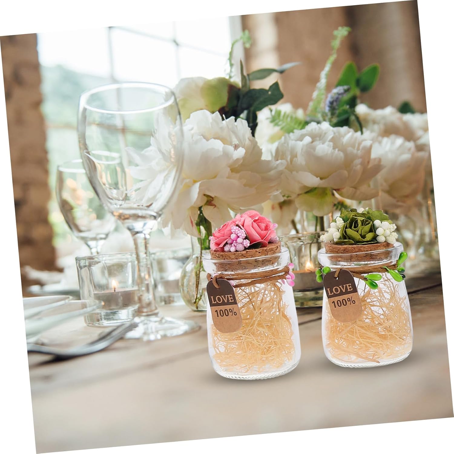 PRETYZOOM 4pcs Candy Bottles Assorted Containers for Weddings Parties and Crafts