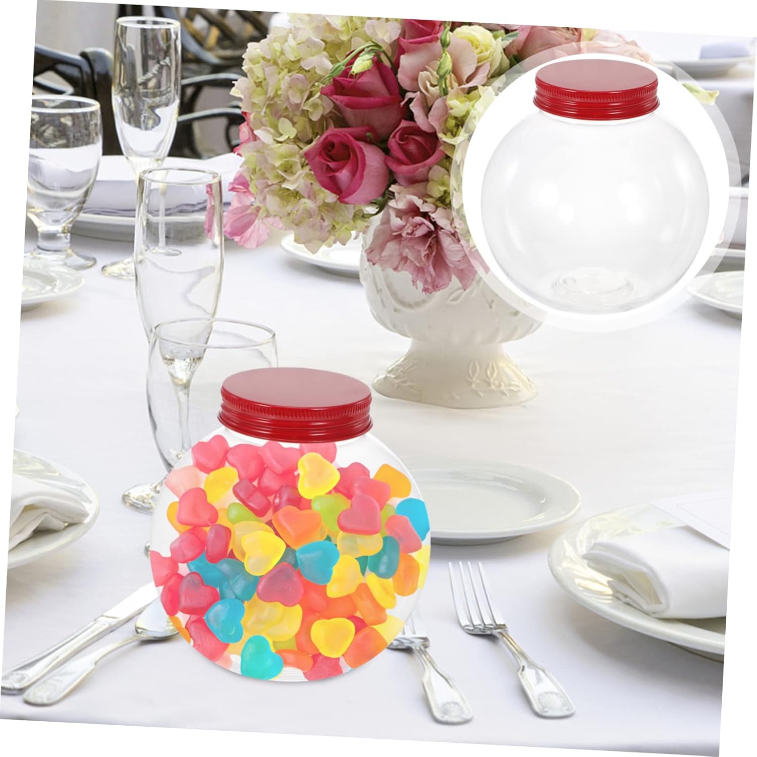 5pcs Shaped Candy Jars for Christmas Parties and Celebrations