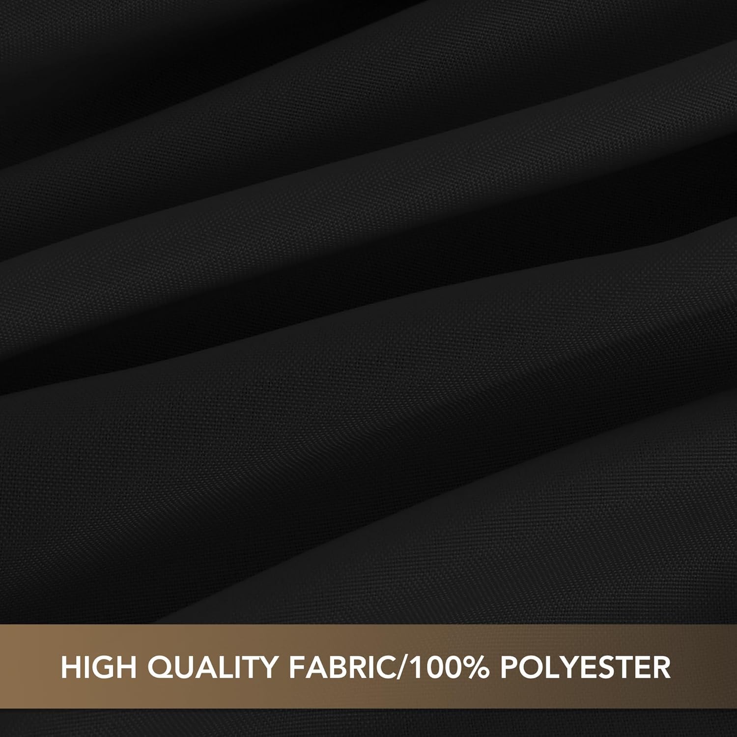 Sancua Black Rectangle Tablecloths 6 Pack for 8 Foot Tables