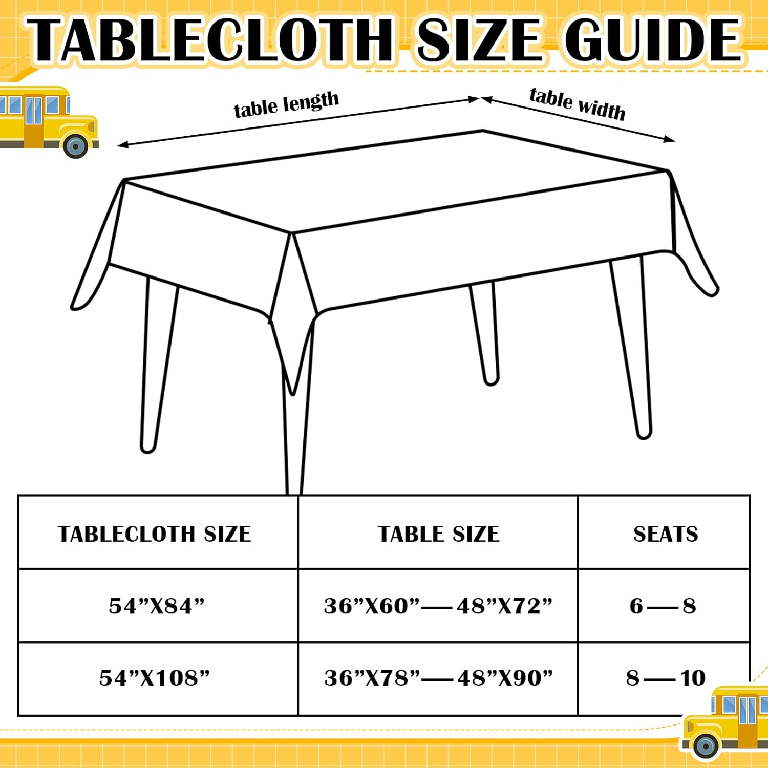 Oudain School Bus Party Decorations Set