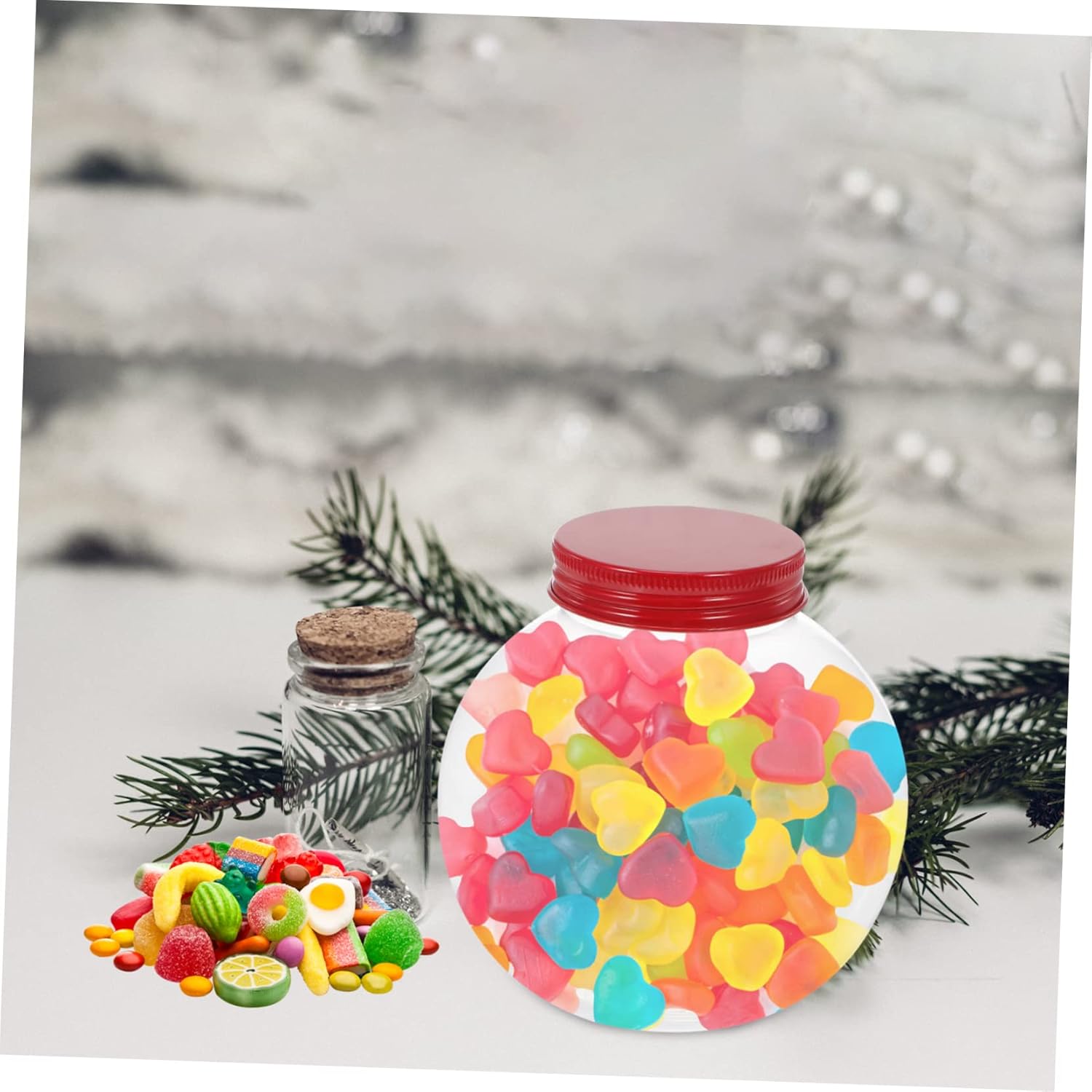 5pcs Shaped Candy Jars for Christmas Parties and Celebrations