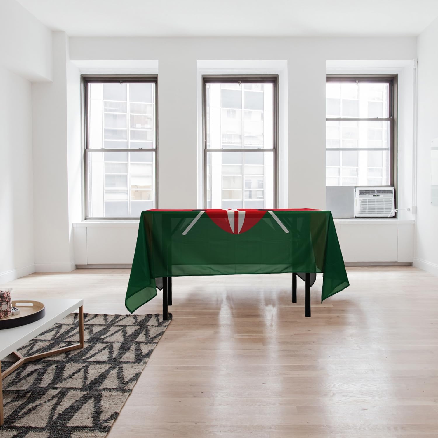 MSFHHA Rectangular Kenya Flag Tablecloth 59x83 Inches