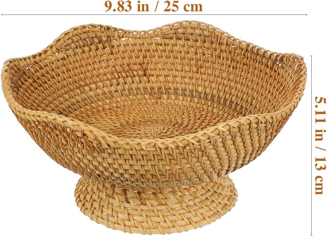 PRETYZOOM Rattan Fruit Bowl 98 Inches