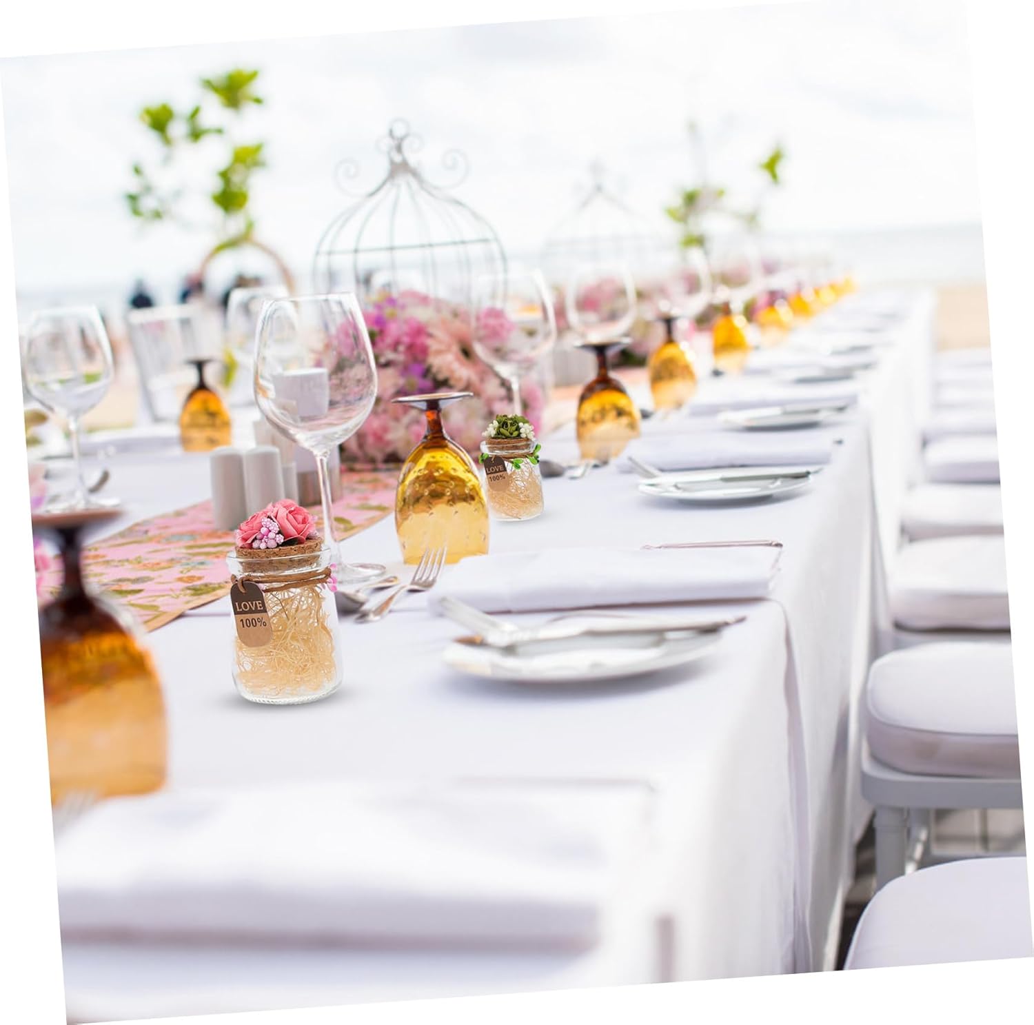 STOBAZA 4Pcs Candy Containers with Cork for Wedding Decor and Storage