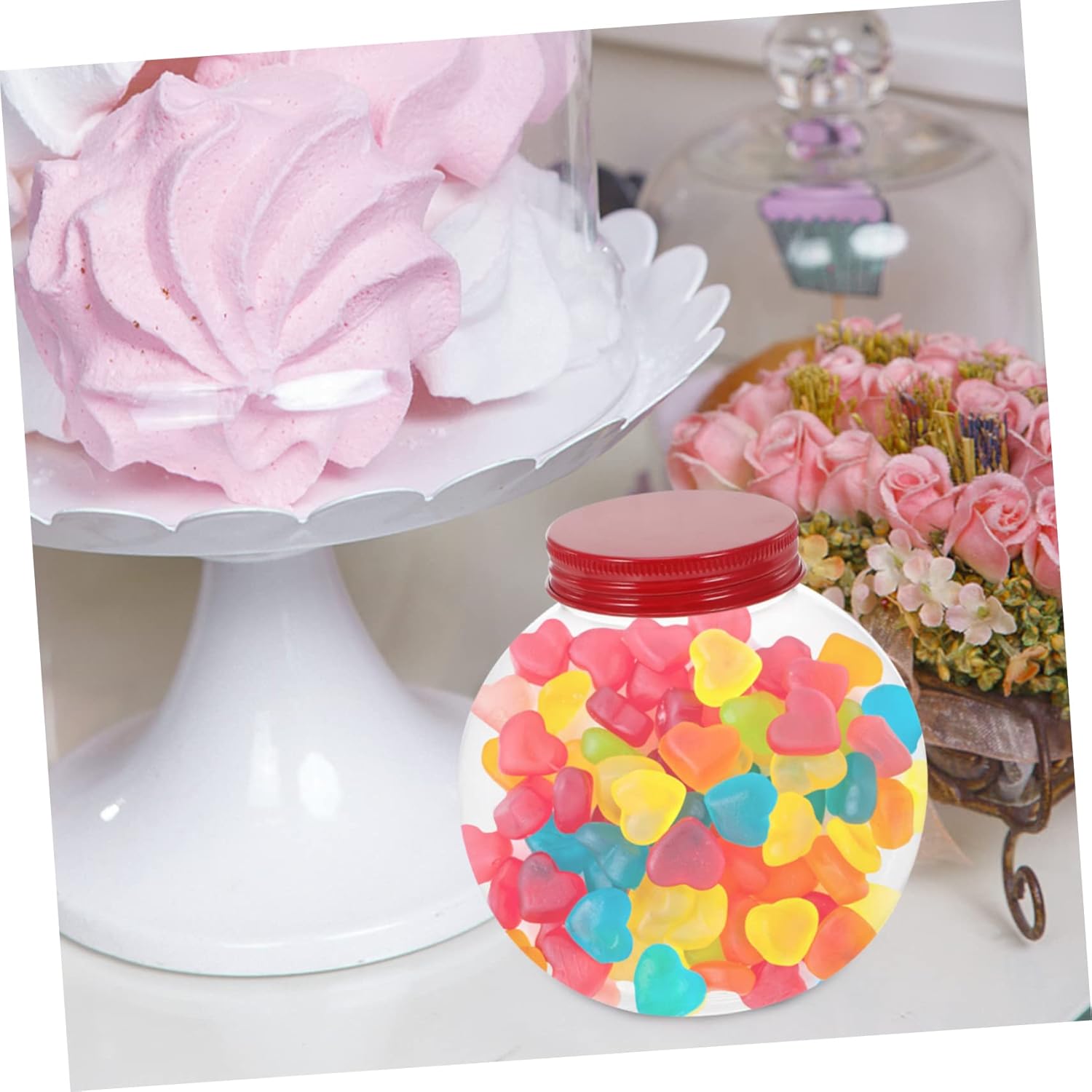5pcs Ball Shaped Candy Jar with Seal Lid for Christmas Party Favors