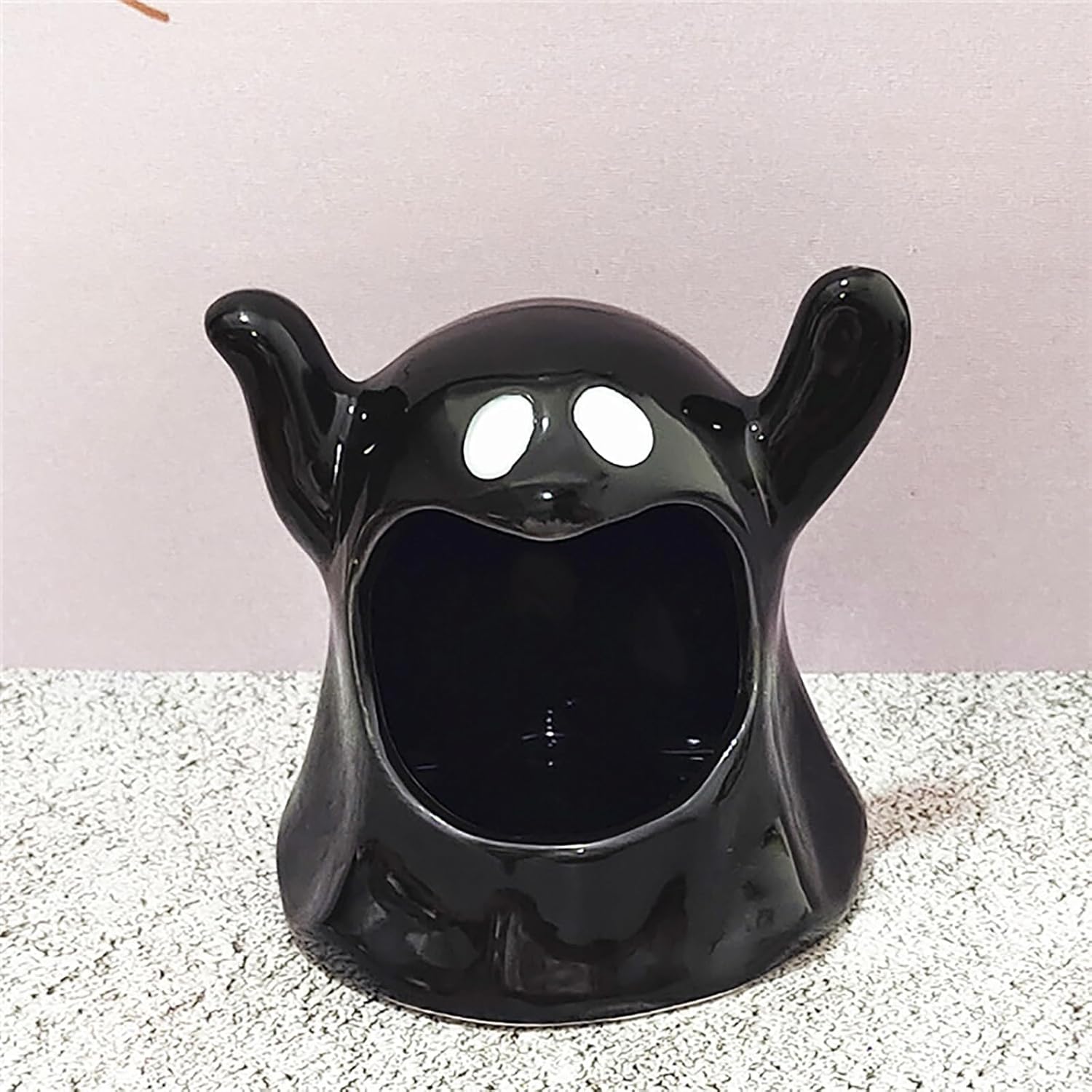 KURKUR Halloween Ghost Candy Dish Ceramic Bowl Holder