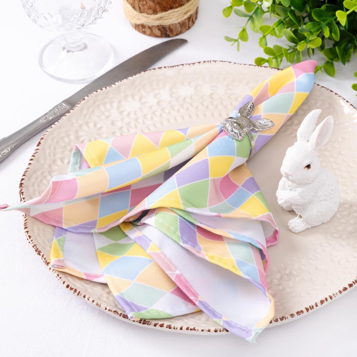 Socomi Easter Spring Cloth Napkins Set of 6