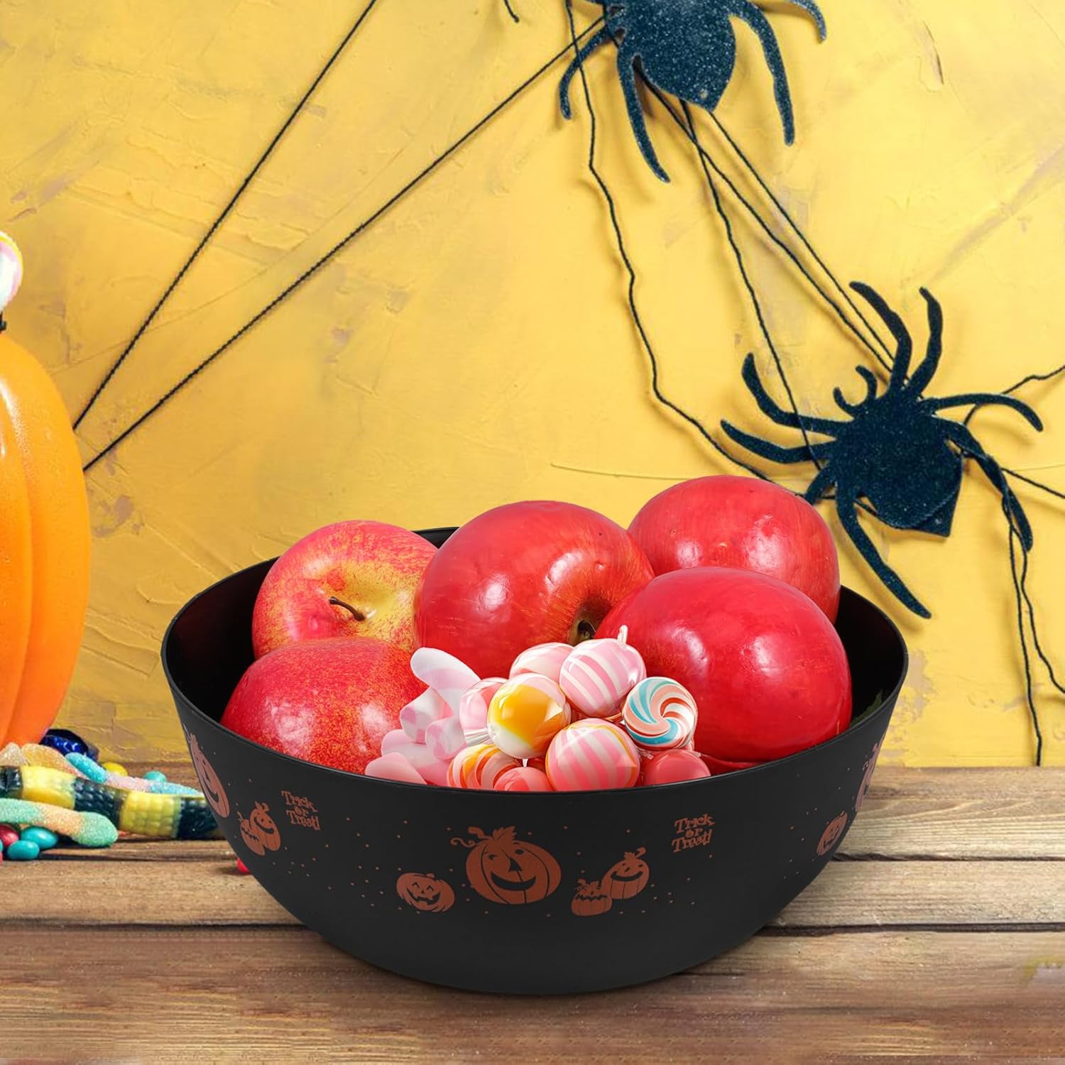 Halloween Candy Bowl Black Plastic