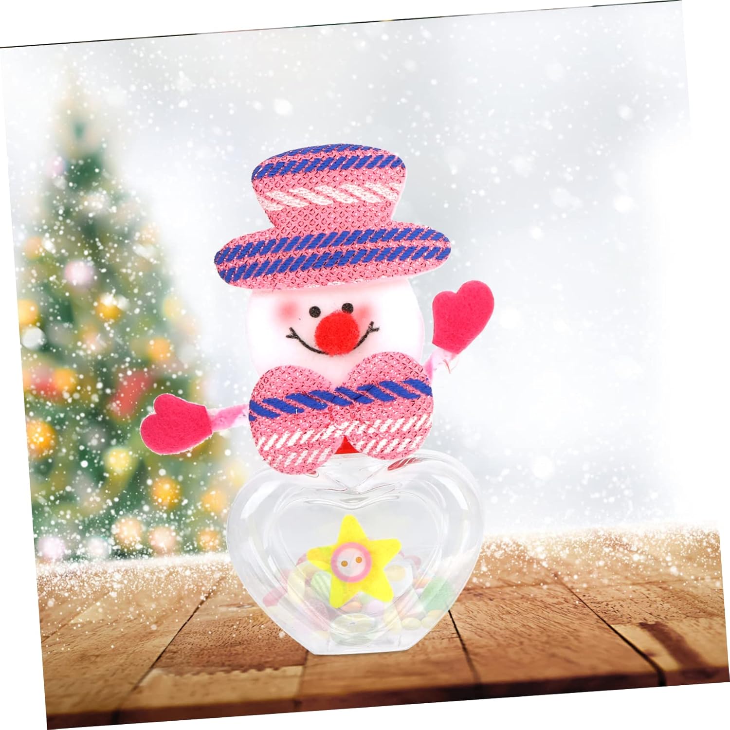FOMIYES 12 Pcs Clear Candy Jar Christmas Party Favors